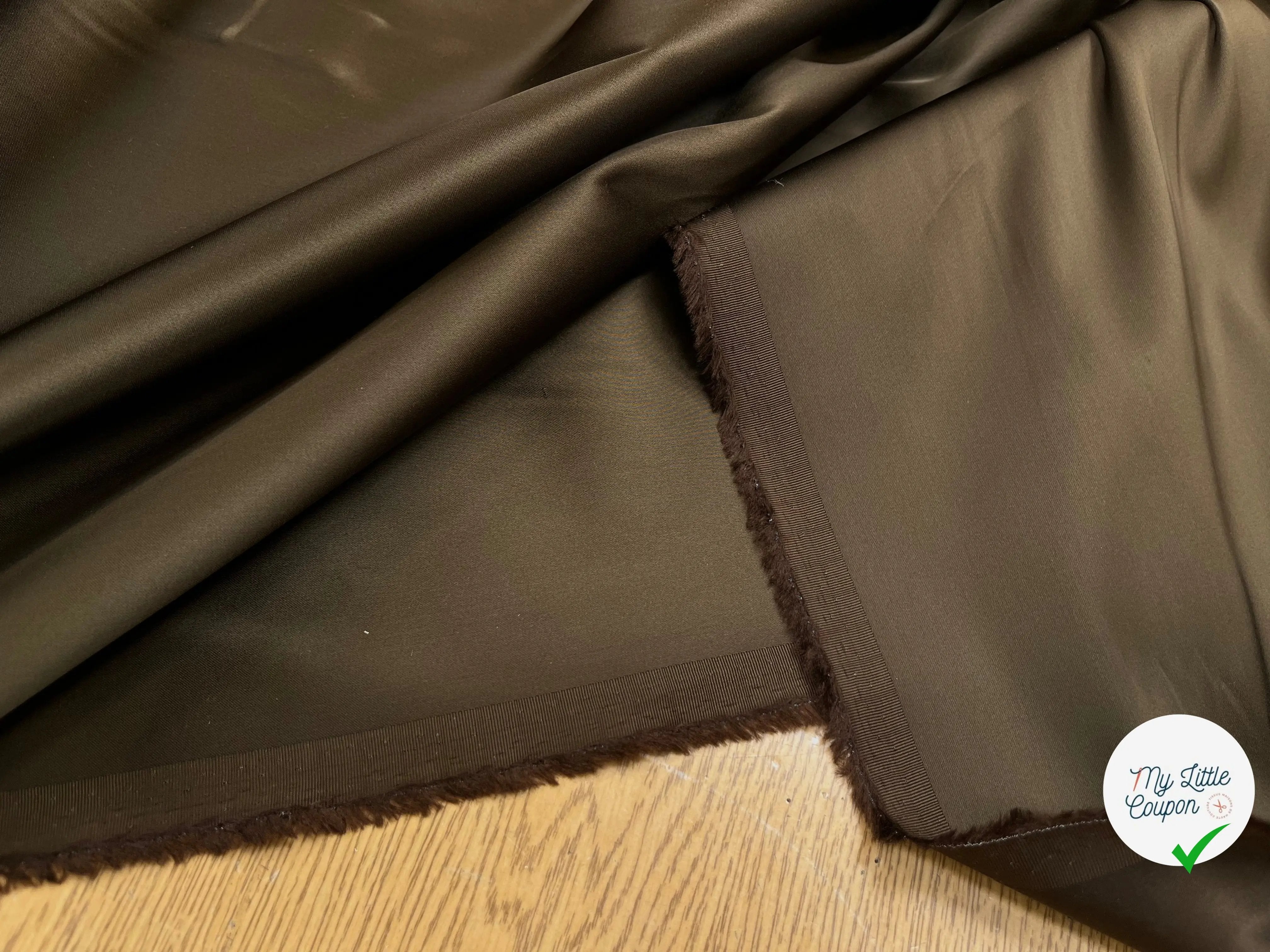 SATIN  VISCOSE LOURD CAFÉ DOLCÉ STRETCH - My Little Coupon