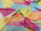SATIN VISCOSE MERALDO ARLEQUIN IMPRIMÉ GRAPHIQUE PASTEL - My Little Coupon