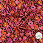 SATIN VISCOSE RETRO CHECKS FUCHSIA - My Little Coupon