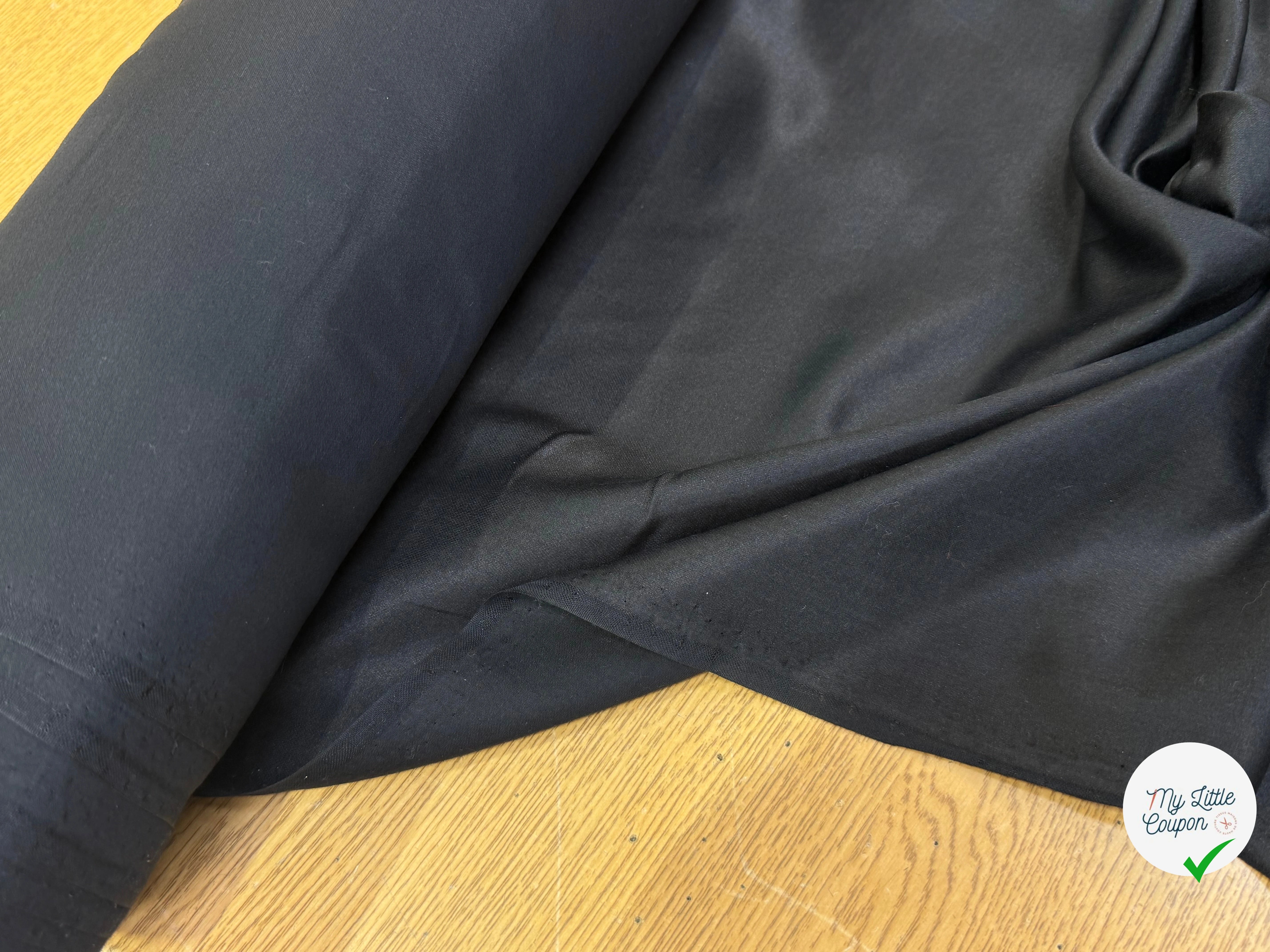 SATIN VOILE DE SOIE DOUX NOIR - My Little Coupon