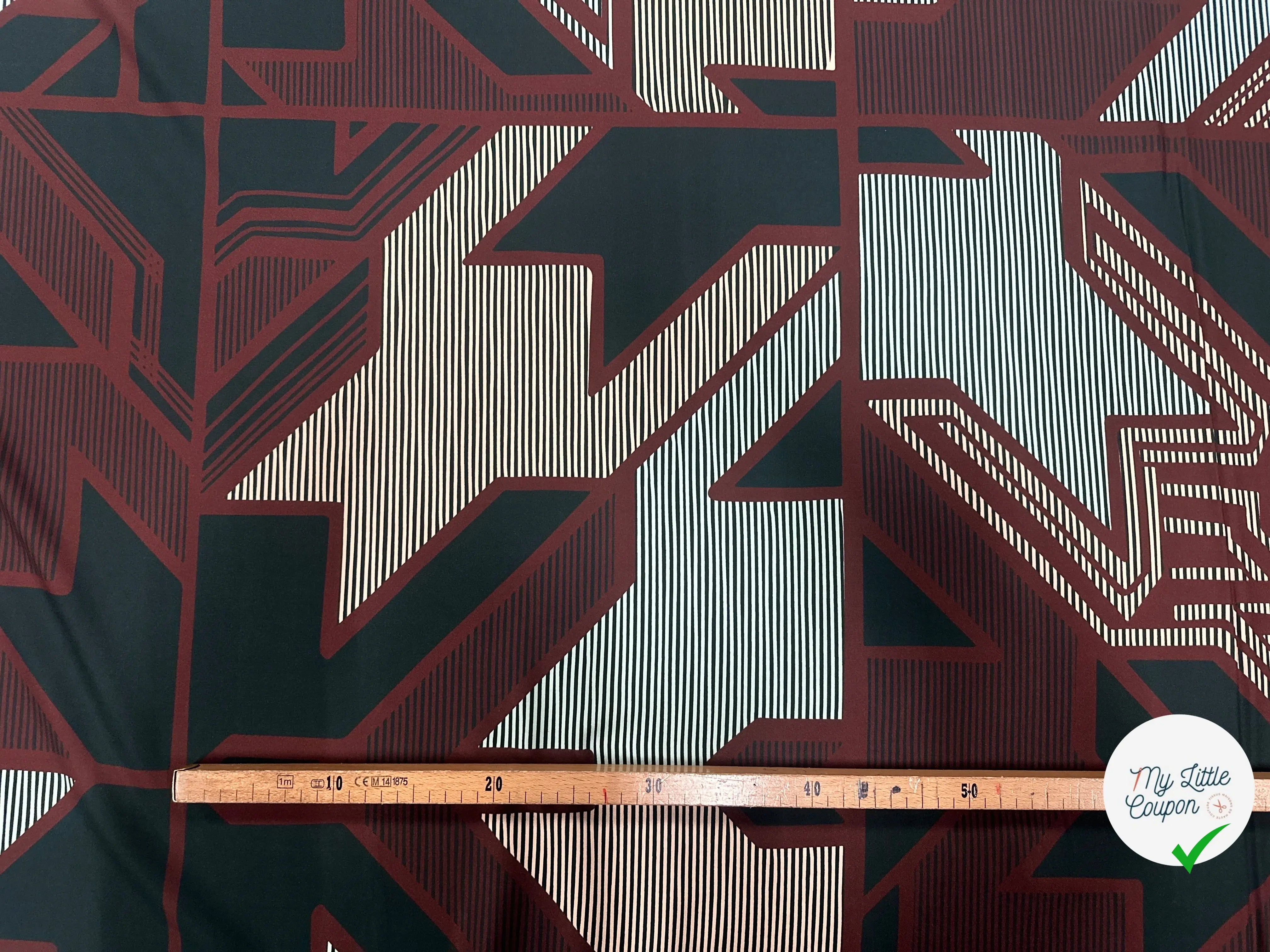 SATINETTE DE COTON FINEMENT SERGÉ CARREAUX 45CM MLC INTERN