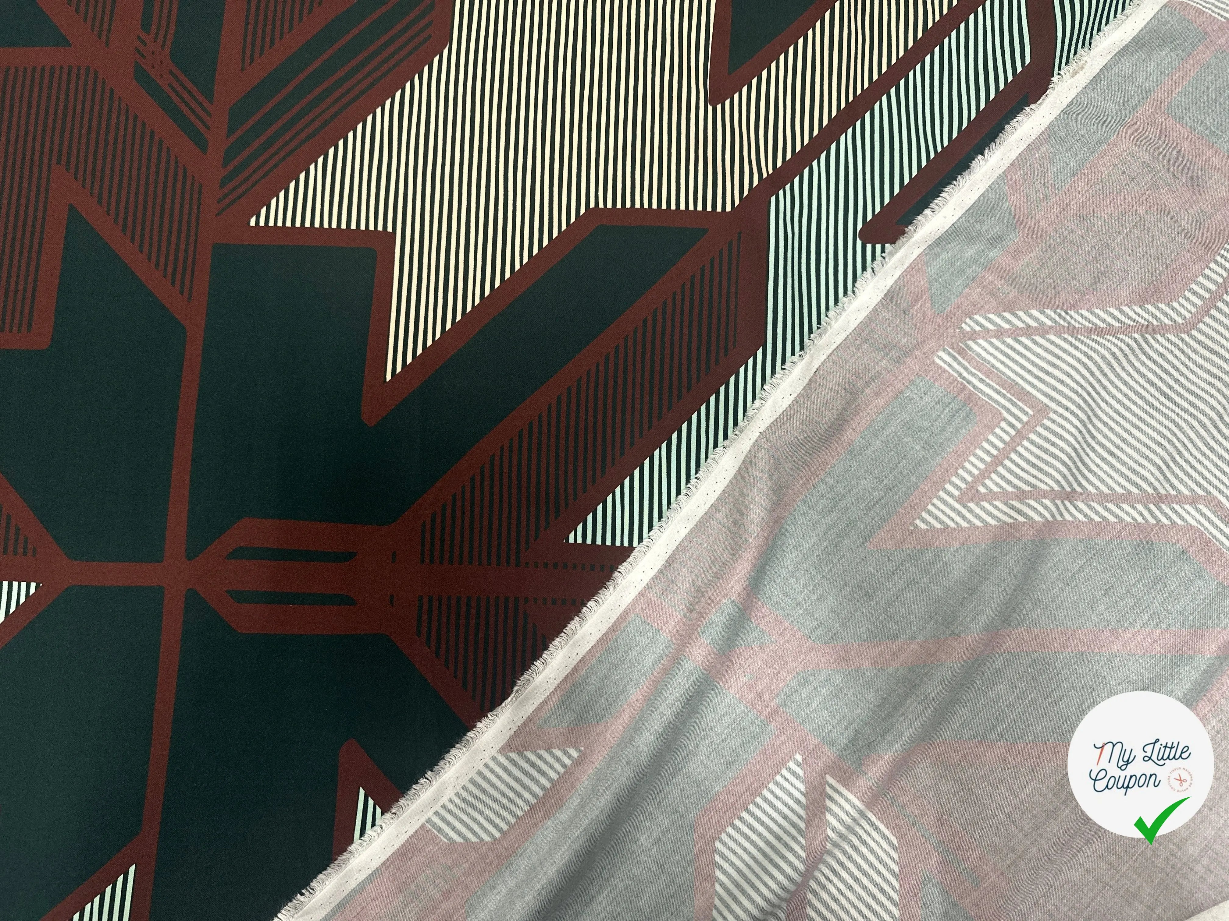 SATINETTE DE COTON FINEMENT SERGÉ CARREAUX 45CM MLC INTERN