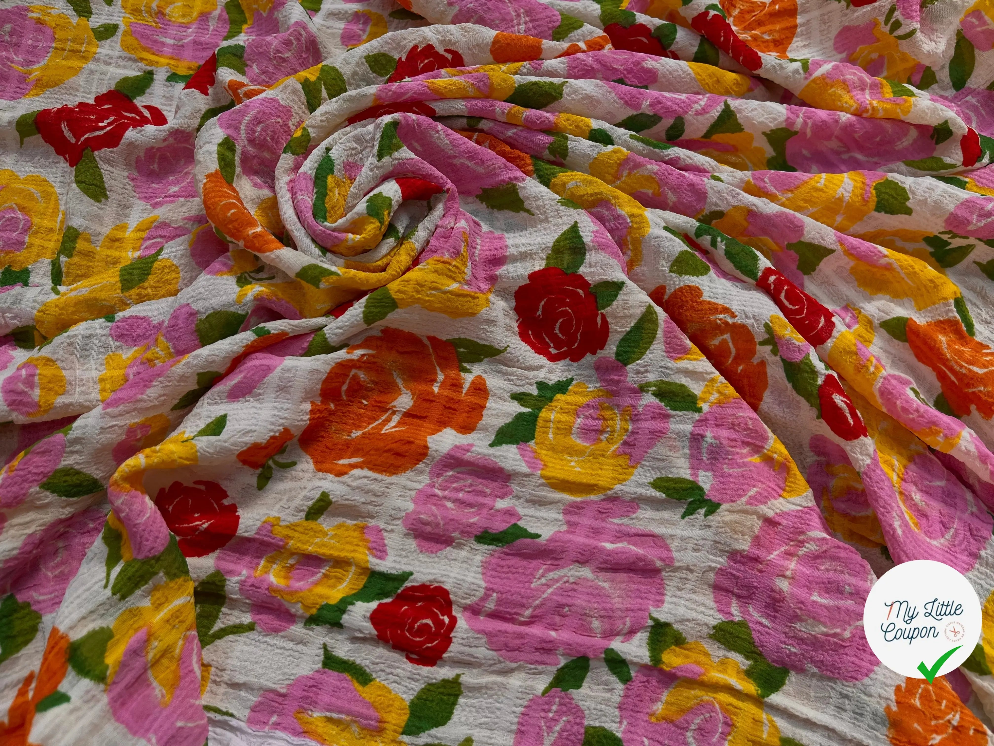 SEERSUCKER FLEURS MULTICOLOR - My Little Coupon