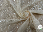 SEQUIN BRODÉ SUR CREPE ÉCRU - My Little Coupon