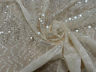 SEQUIN BRODÉ SUR CREPE ÉCRU - My Little Coupon