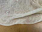 SEQUIN BRODÉ SUR CREPE ÉCRU - My Little Coupon
