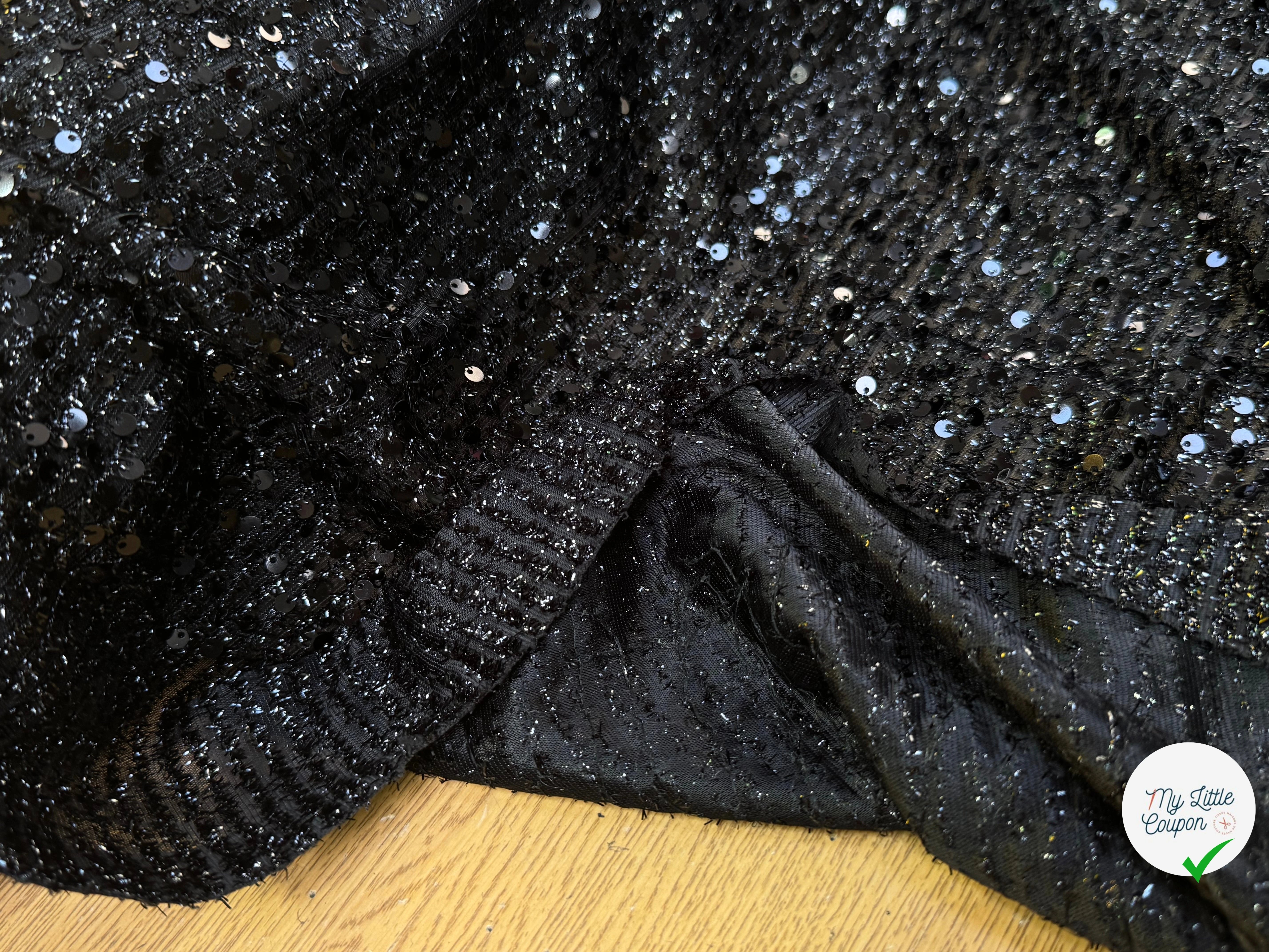 SEQUIN PAILLETTE BRODÉ NOIR - My Little Coupon