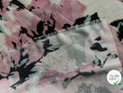 SEQUIN SUR IMPRESSION FLEURS FONDUES ROSE BLANC ET NOIR - My Little Coupon - tissu - coudre
