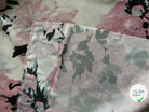 SEQUIN SUR IMPRESSION FLEURS FONDUES ROSE BLANC ET NOIR - My Little Coupon - tissu - coudre