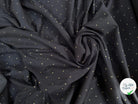 SERGÉ DE COTON NOIR POIS OR - My Little Coupon