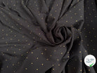 SERGÉ DE COTON NOIR POIS OR - My Little Coupon