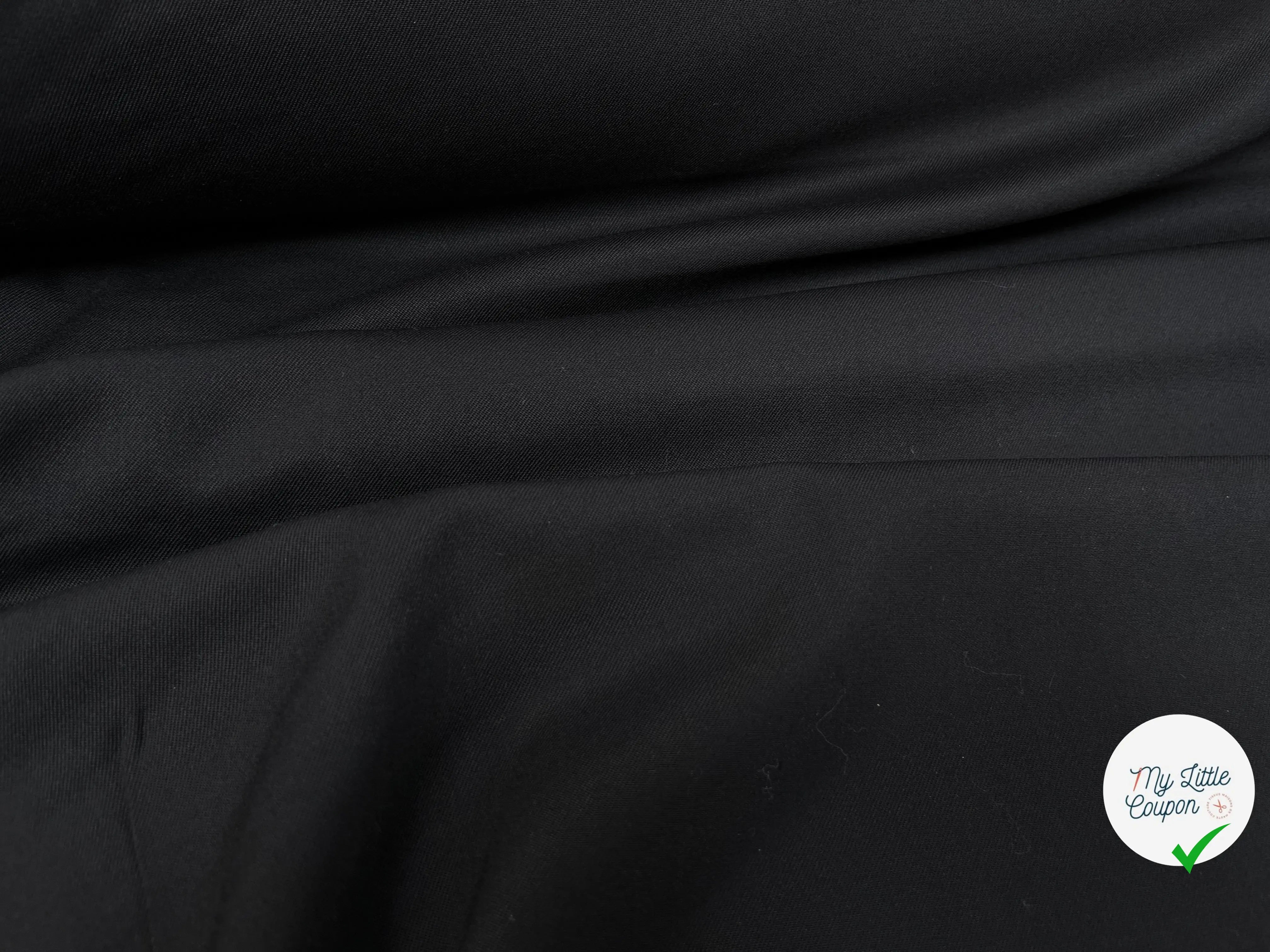 SERGÉ DE LAINE UNI NOIR - My Little Coupon