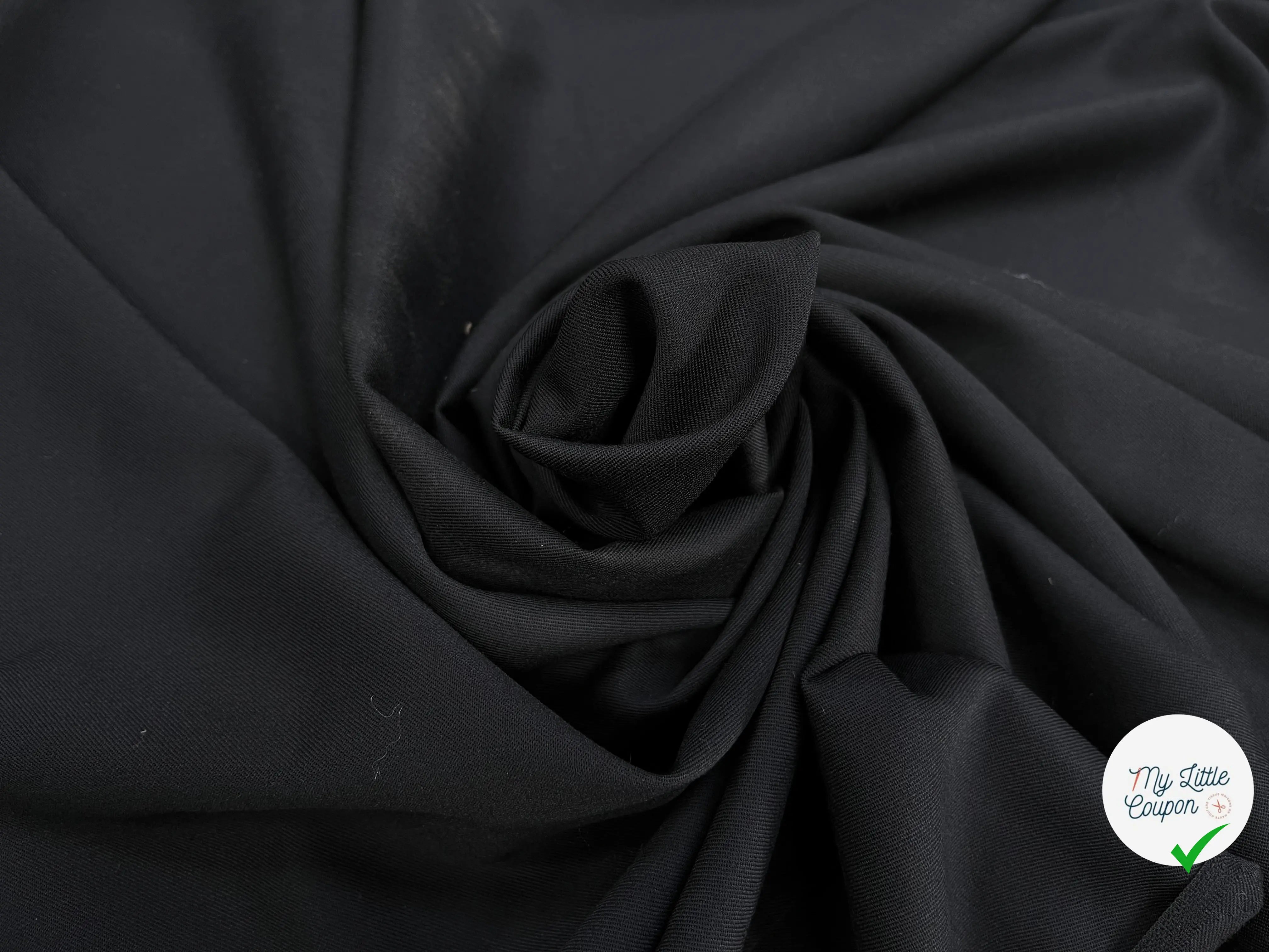 SERGÉ DE LAINE UNI NOIR - My Little Coupon