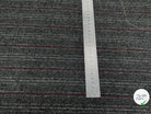 SERGÉ DE LAINE VISCOSE GRIS RAYURES ROUGE ET BLANC 31% LAINE 27% VISCOSE - My Little Coupon