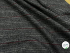 SERGÉ DE LAINE VISCOSE GRIS RAYURES ROUGE ET BLANC 31% LAINE 27% VISCOSE - My Little Coupon