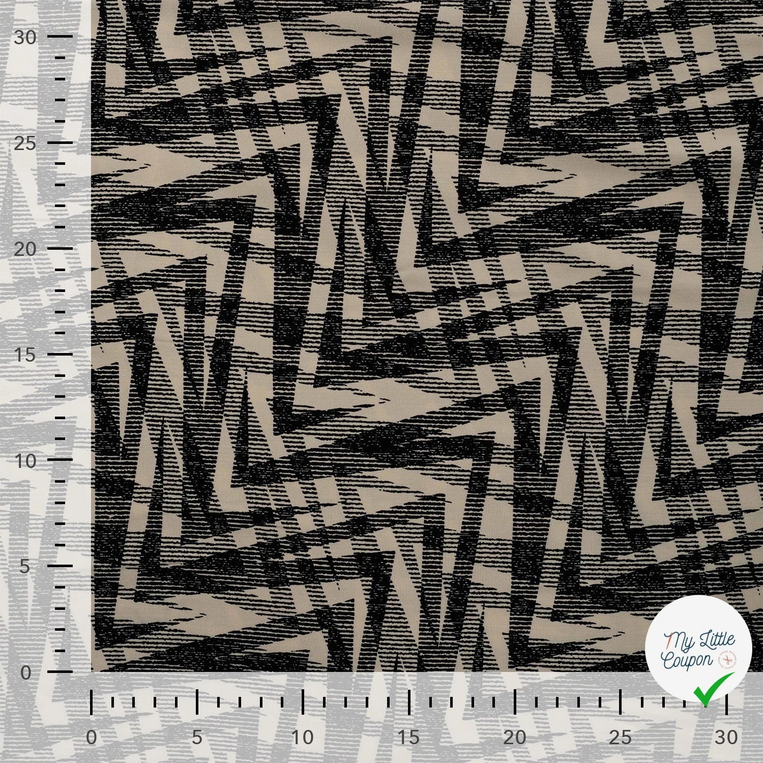 Sergé de viscose EcoVero zigzag sable - texture