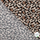 Sergé de viscose imprimé léopard sable - détail du motif