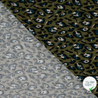 Sergé de viscose imprimé léopard turquoise - détail du motif