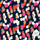SERGÉ DE VISCOSE TISSU DÉLAVÉ POIS BLEU MARINE - My Little Coupon