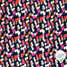 SERGÉ DE VISCOSE TISSU DÉLAVÉ POIS BLEU MARINE - My Little Coupon