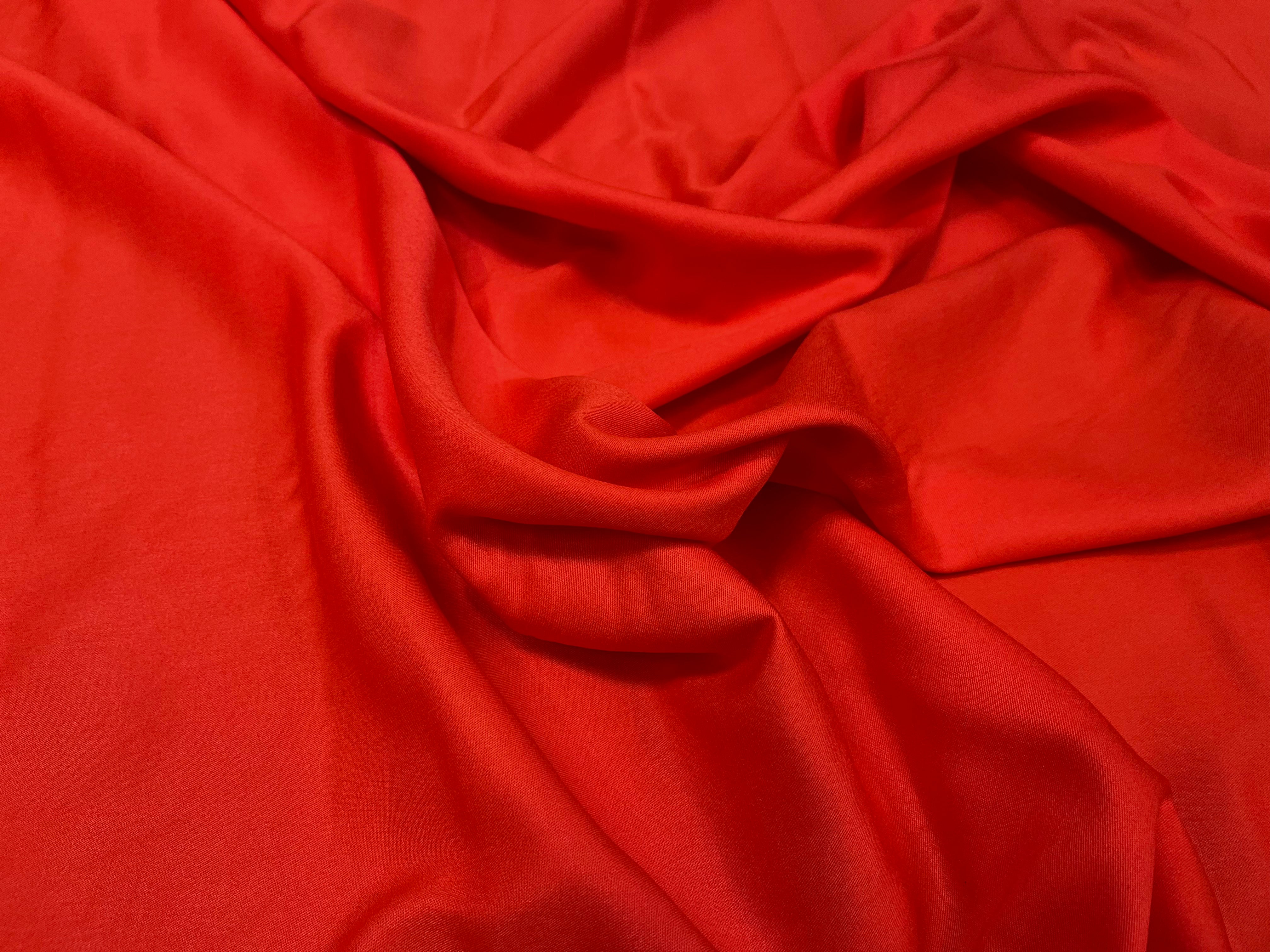 SERGÉ FLUIDE ORANGE UNI COTON - My Little Coupon