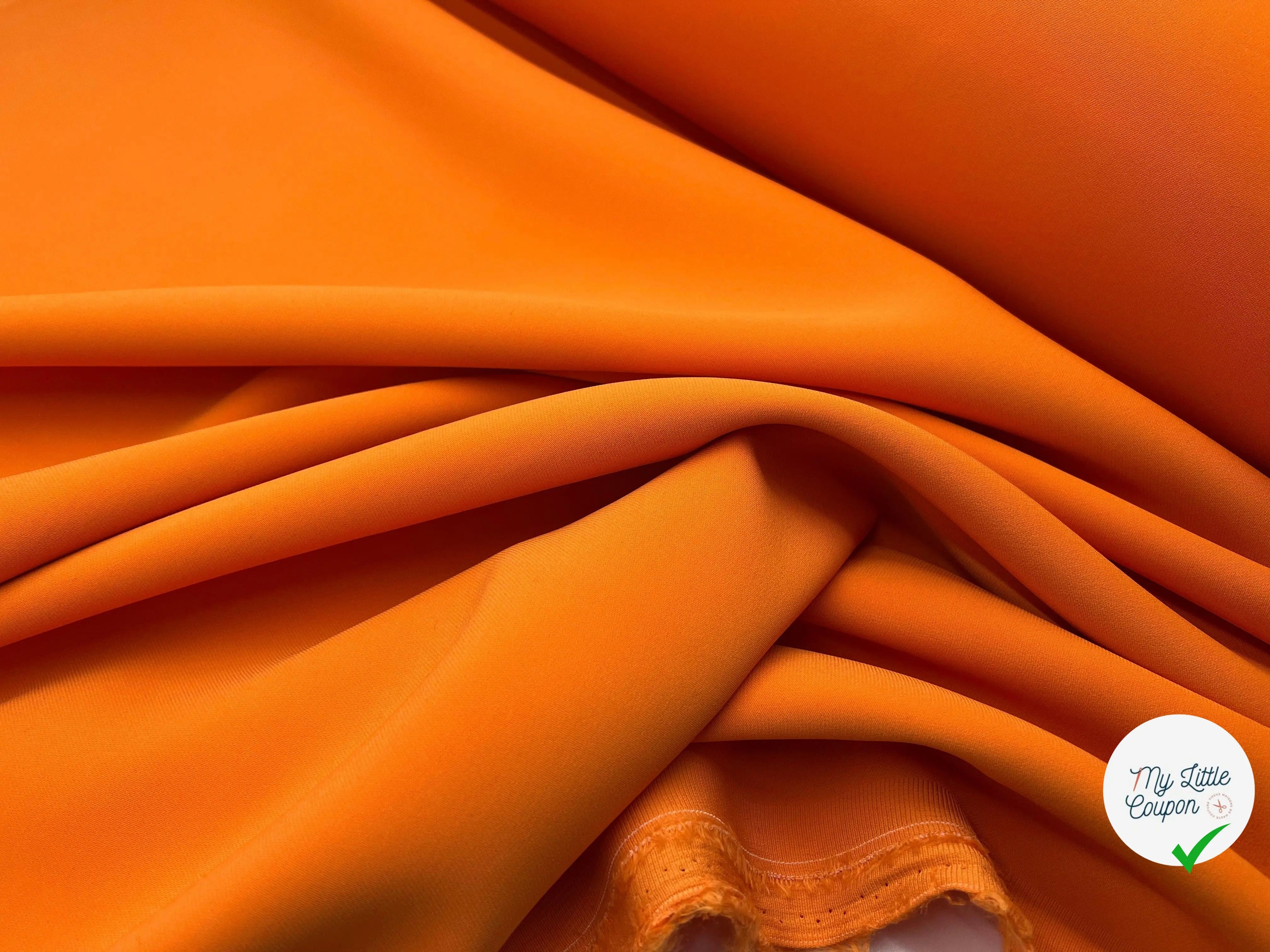 SERGÉ ORANGE DOUBLE ÉTOFFE - My Little Coupon - tissu - coudre