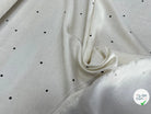 SERGÉ VISCOSE DUVETEUSE BLANC CASSÉ FLUIDE POIS NOIR - My Little Coupon