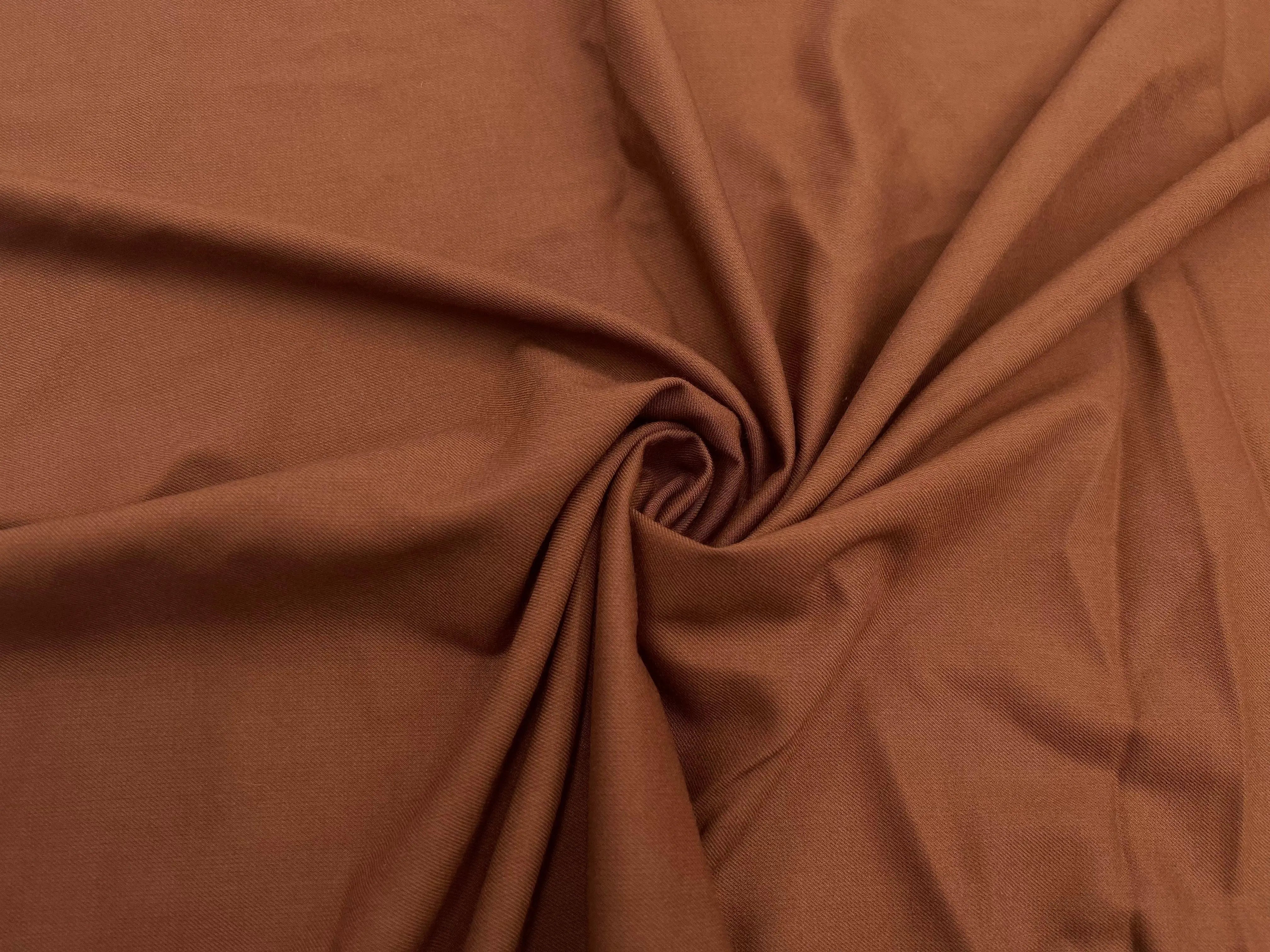 SERGÉ VISCOSE ROUX ÉCUREUIL - My Little Coupon - tissu - coudre