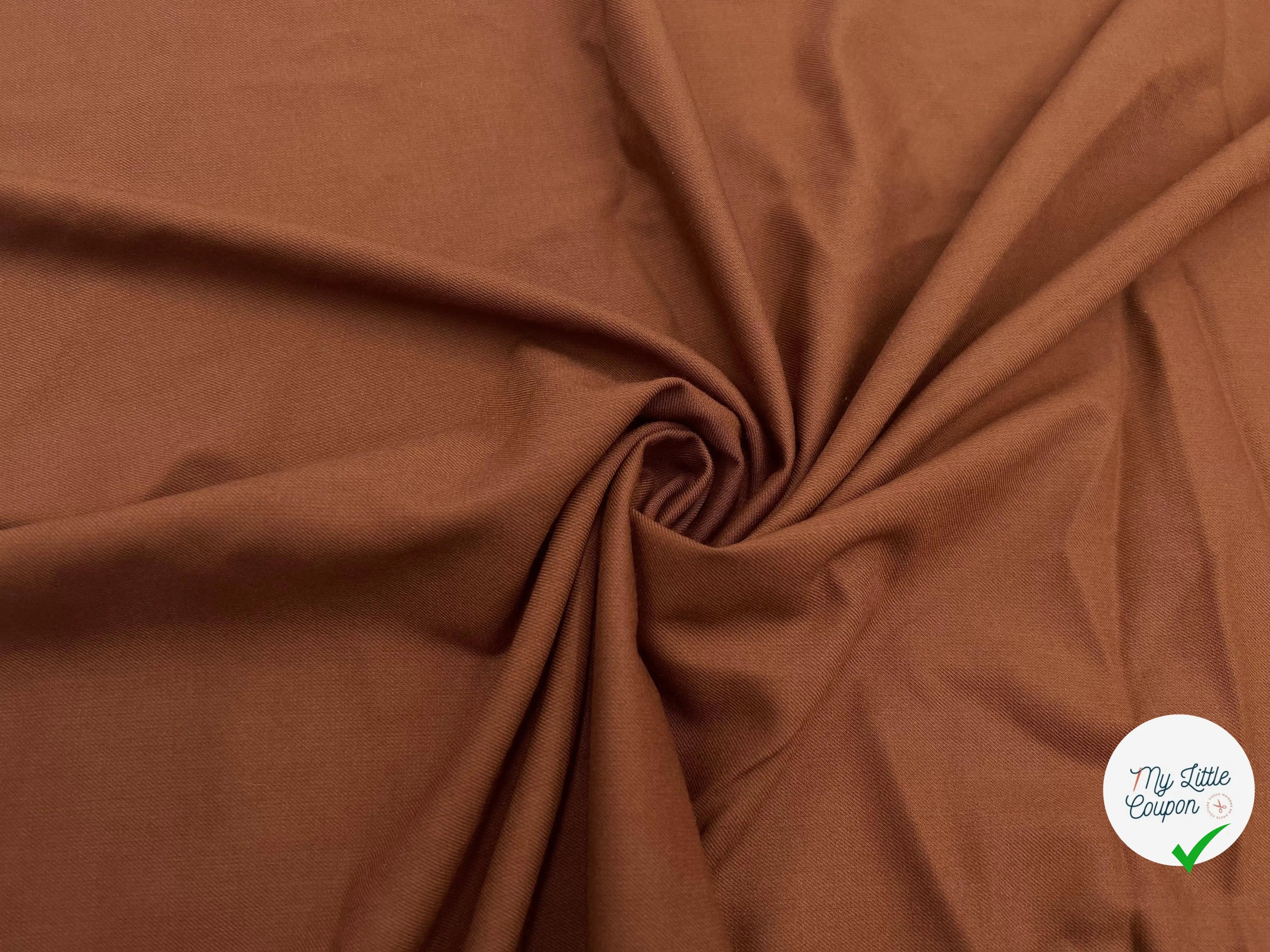 SERGÉ VISCOSE ROUX ÉCUREUIL - My Little Coupon - tissu - coudre
