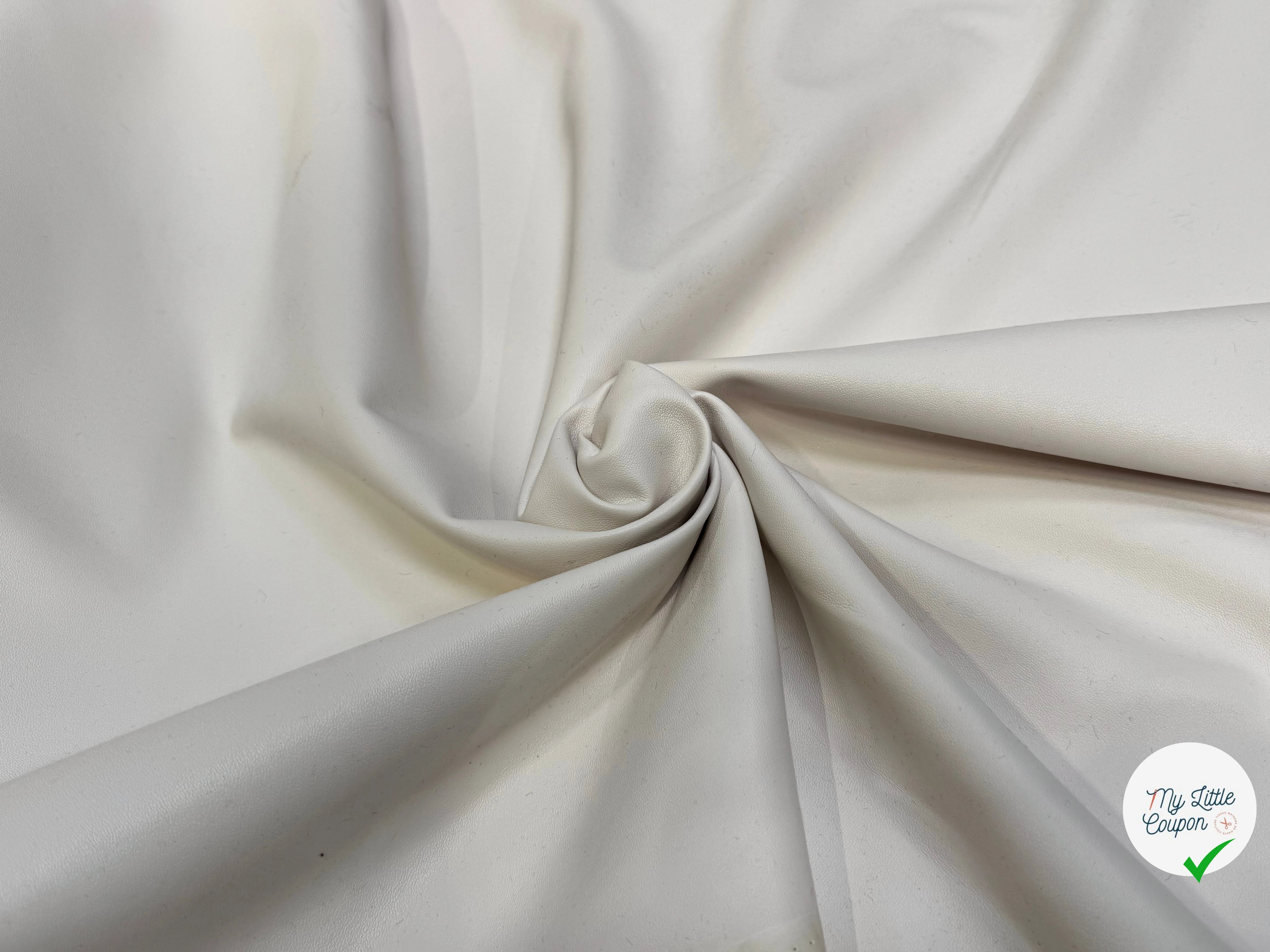 SIMILICUIR SOUPLE ENDROIT DOUX BLANC CASSÉ STRETCH - My Little Coupon