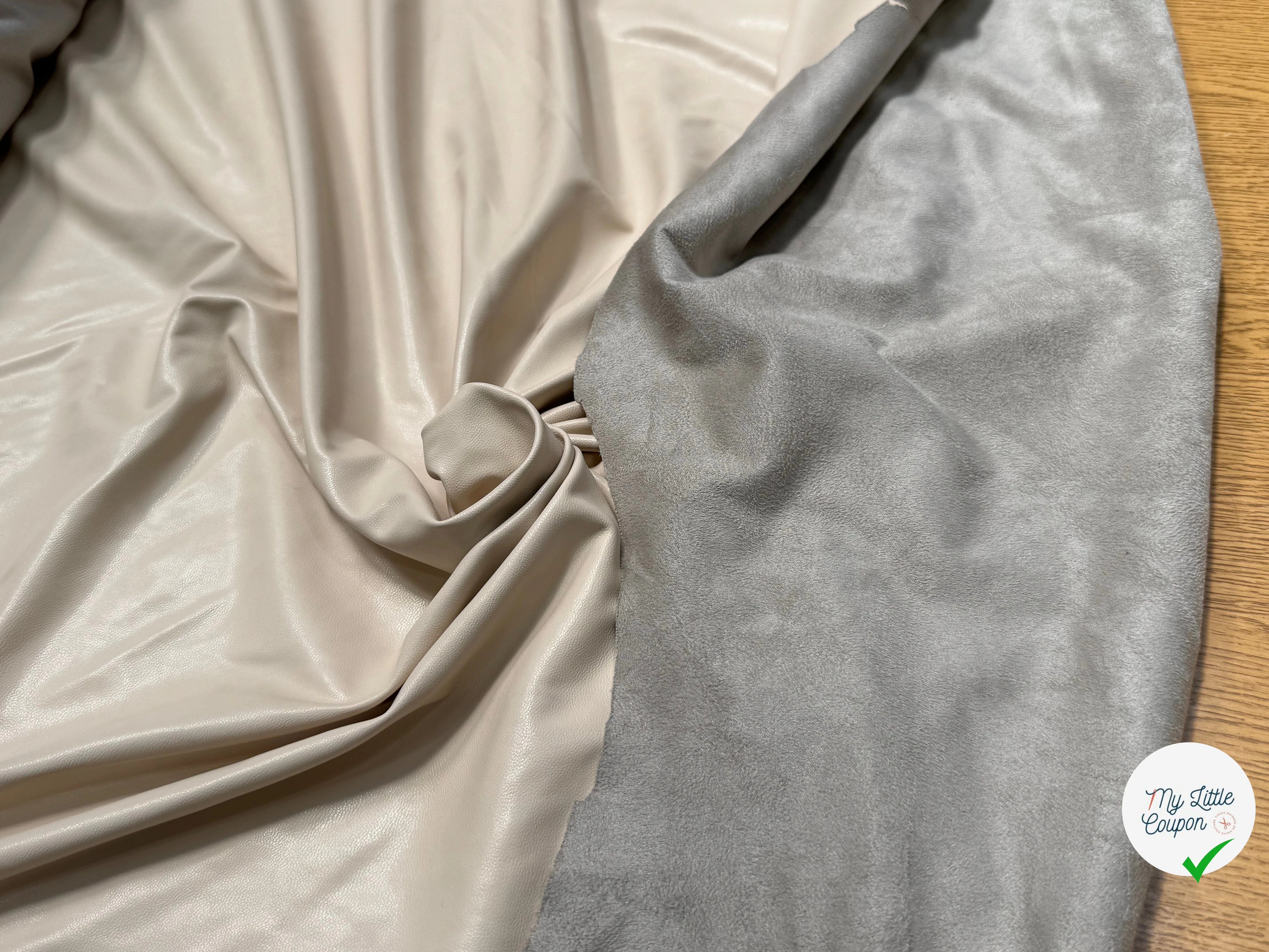 SIMILICUIR SOUPLE ENDROIT DOUX CREME STRETCH - My Little Coupon