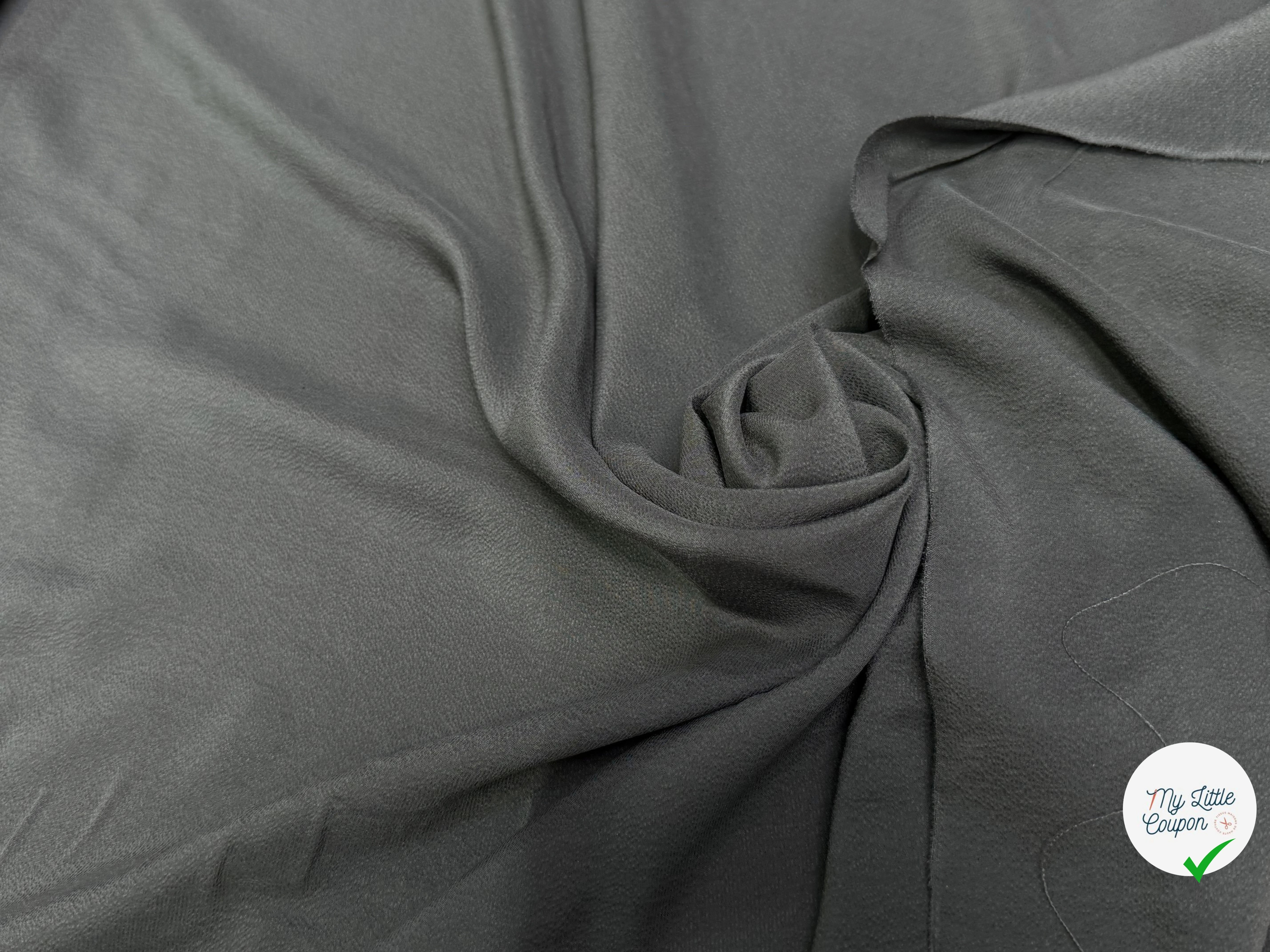 SOIE ASPECT GAUFFRE GRIS ANTHRACITE - My Little Coupon