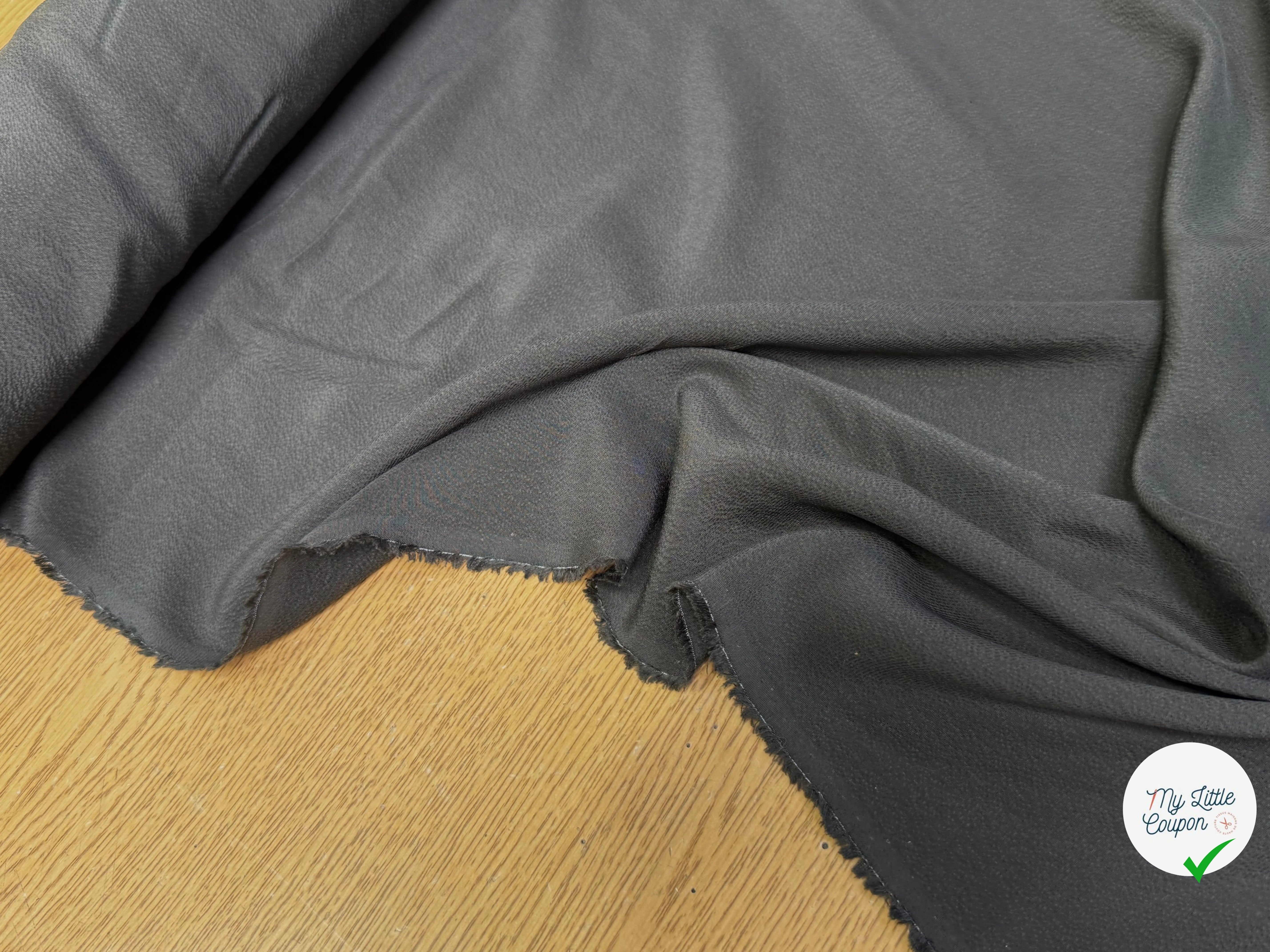 SOIE ASPECT GAUFFRE GRIS ANTHRACITE - My Little Coupon