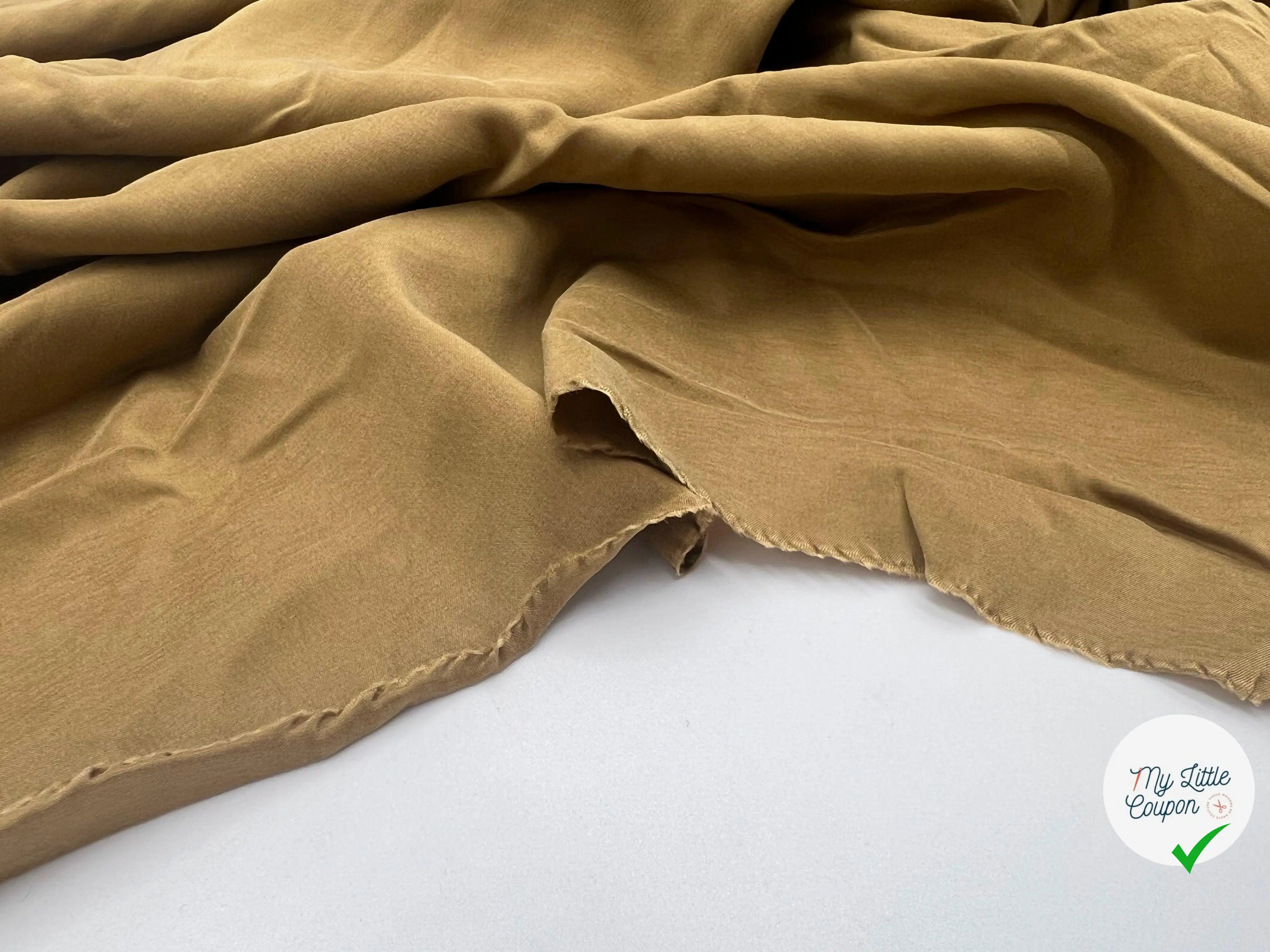 SOIE LAVÉE CARAMEL - My Little Coupon - tissu - coudre