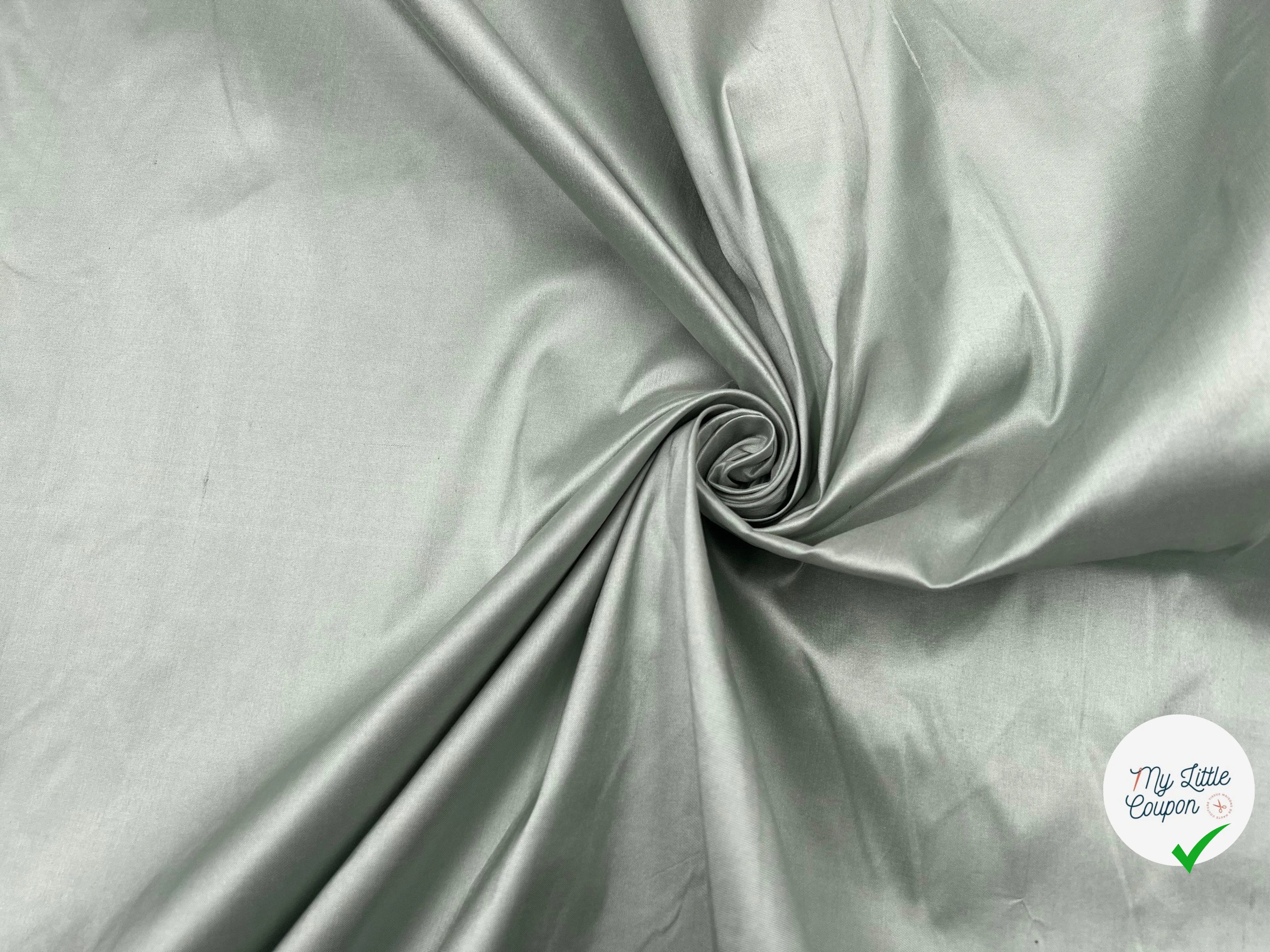 SOIE SAUVAGE VERT CELADON - My Little Coupon - tissu - coudre