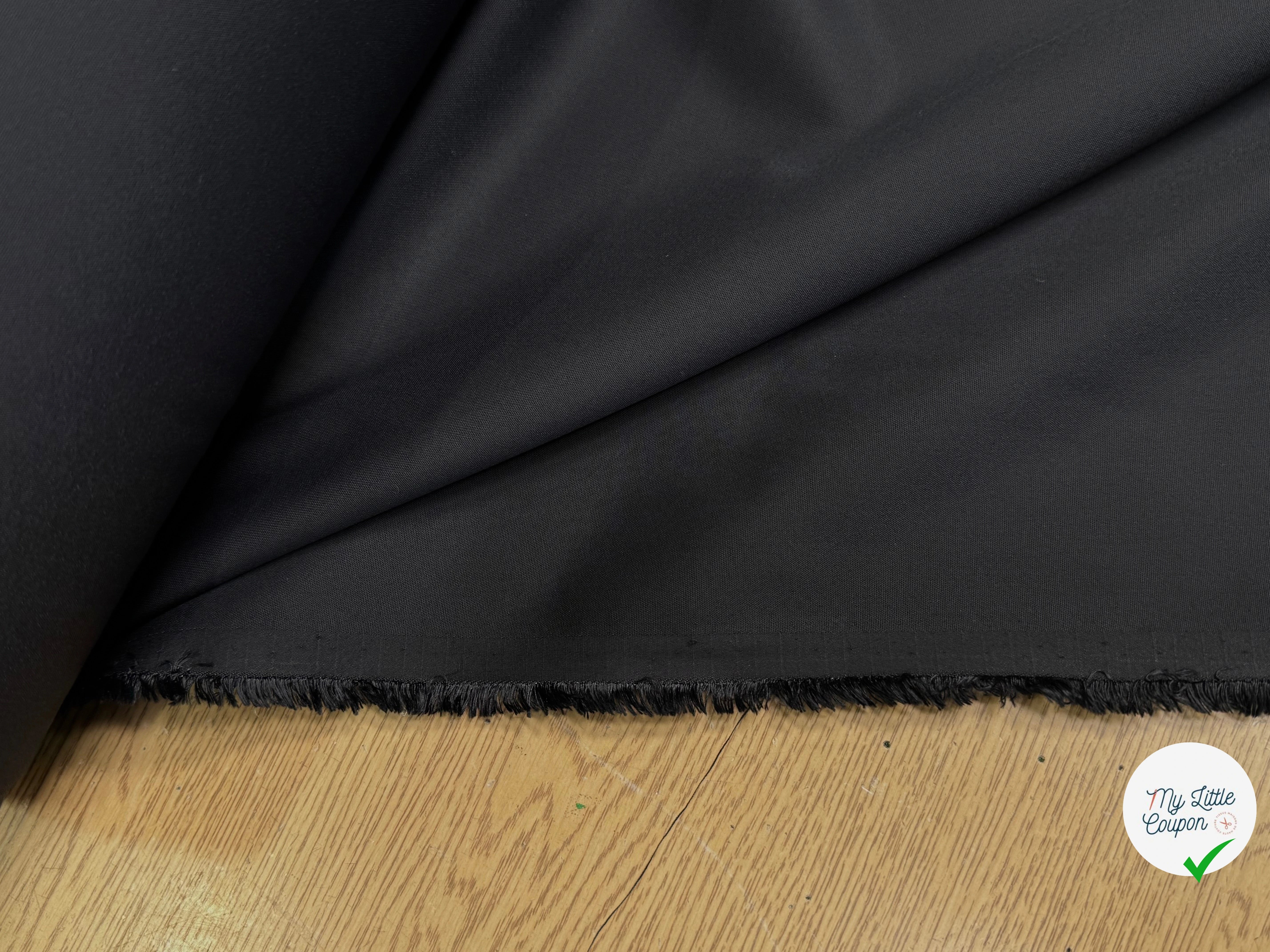 SUBLIME DRAPERIE NOIRE STRETCH TOUCHER ULTRA DOUX ET TENUE IMPECCABLE ITALIE - My Little Coupon