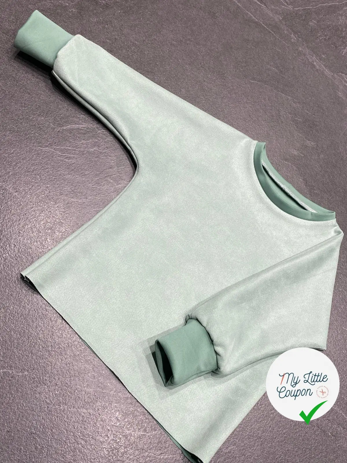 SUEDINE EFFET DAIM DENSE VERT AMANDE 11%EA - My Little Coupon