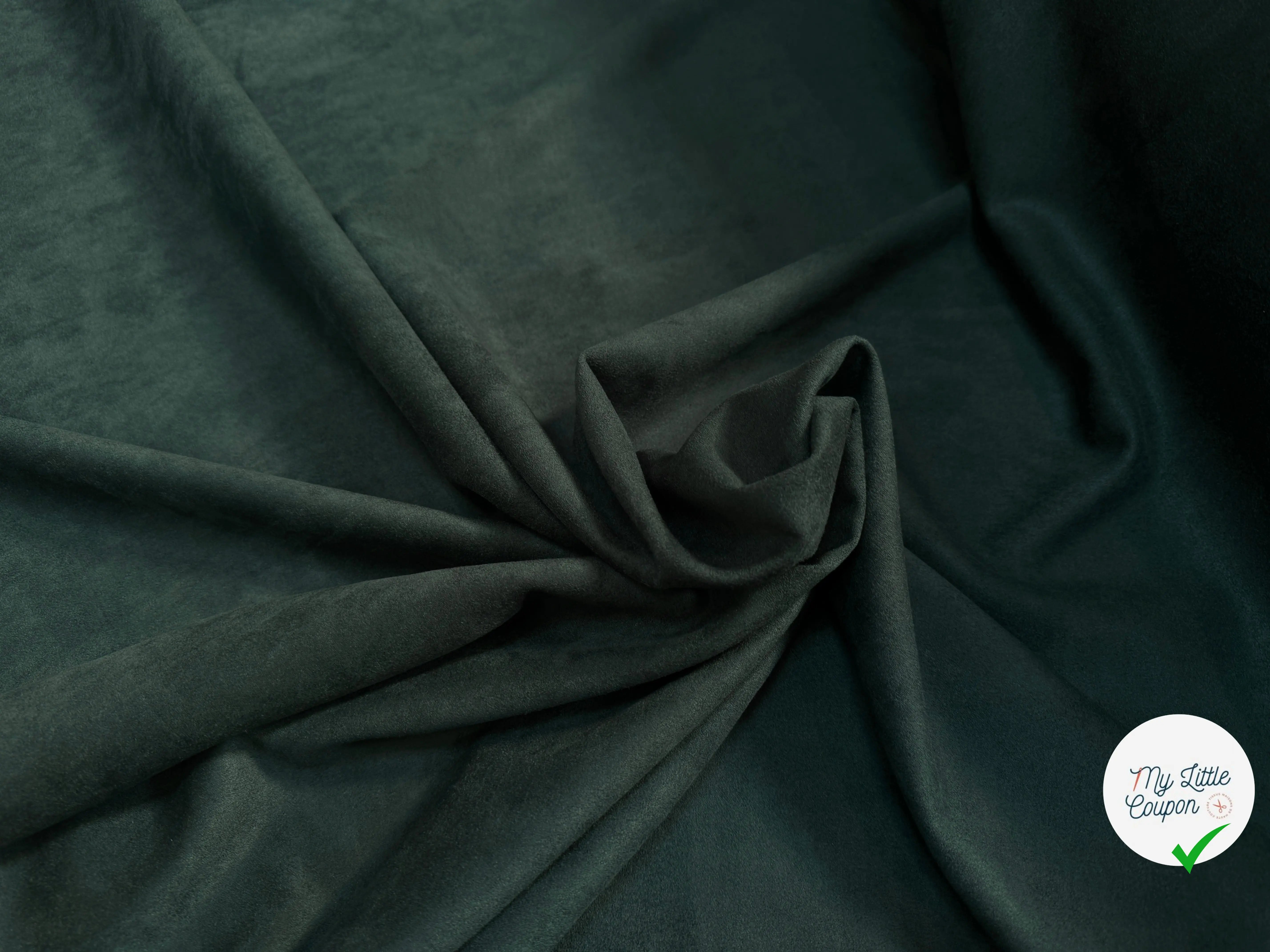 SUEDINE EFFET DAIM DENSE VERT FORET 11%EA - My Little Coupon