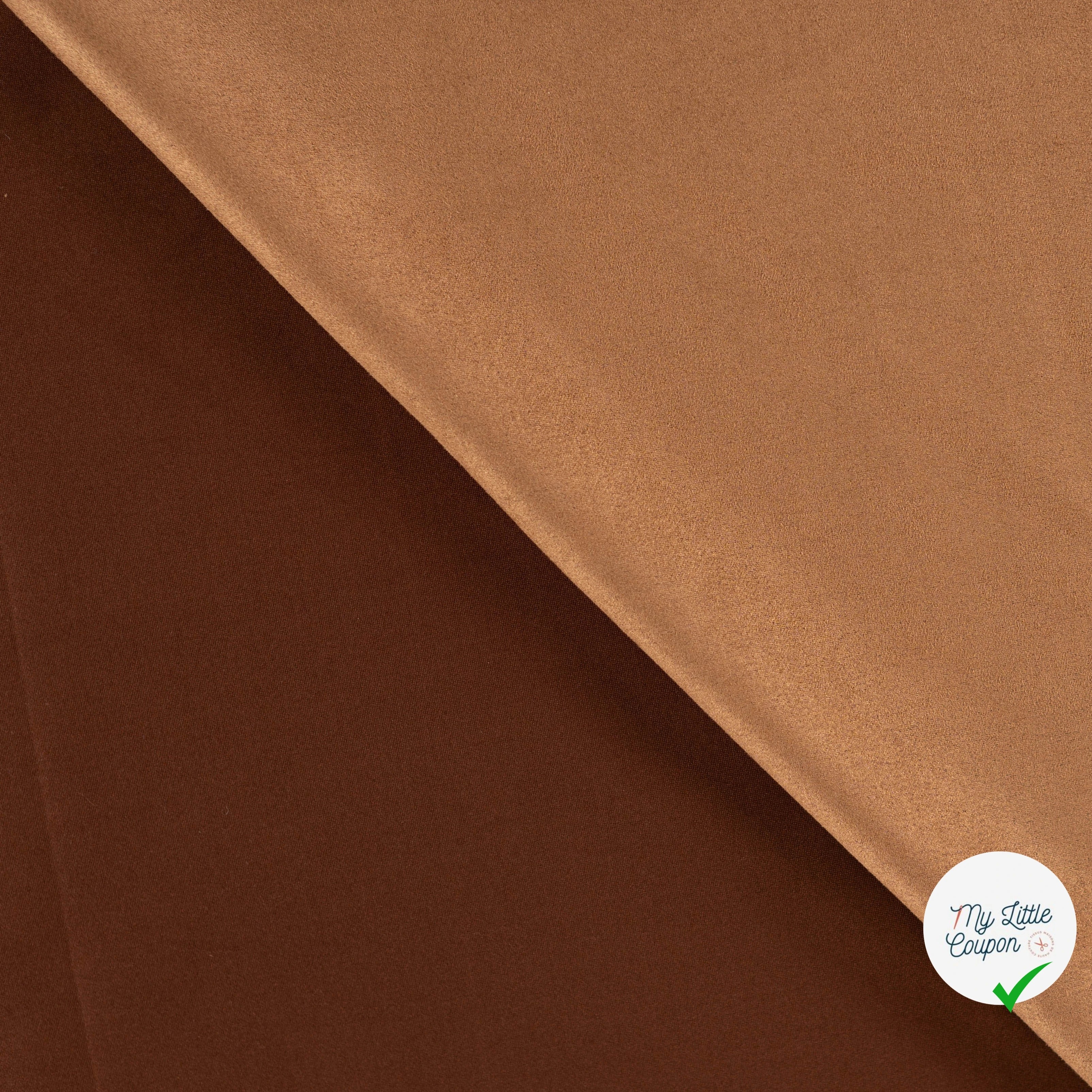 Suédine scuba taupe - détail de la texture