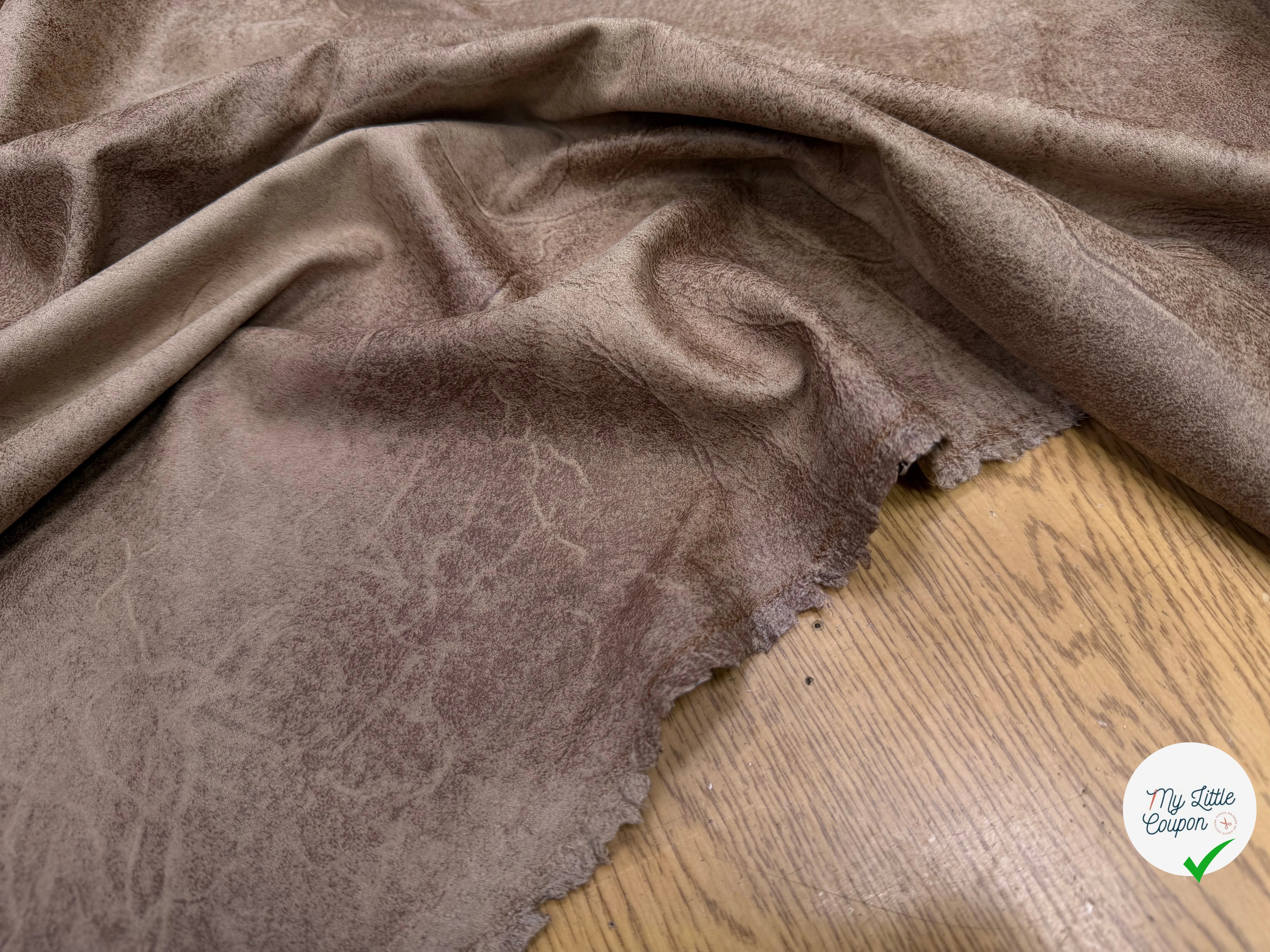 SUEDINE STRETCH CAFÉ AU LAIT EFFET CRAQUELÉ CHIC - My Little Coupon