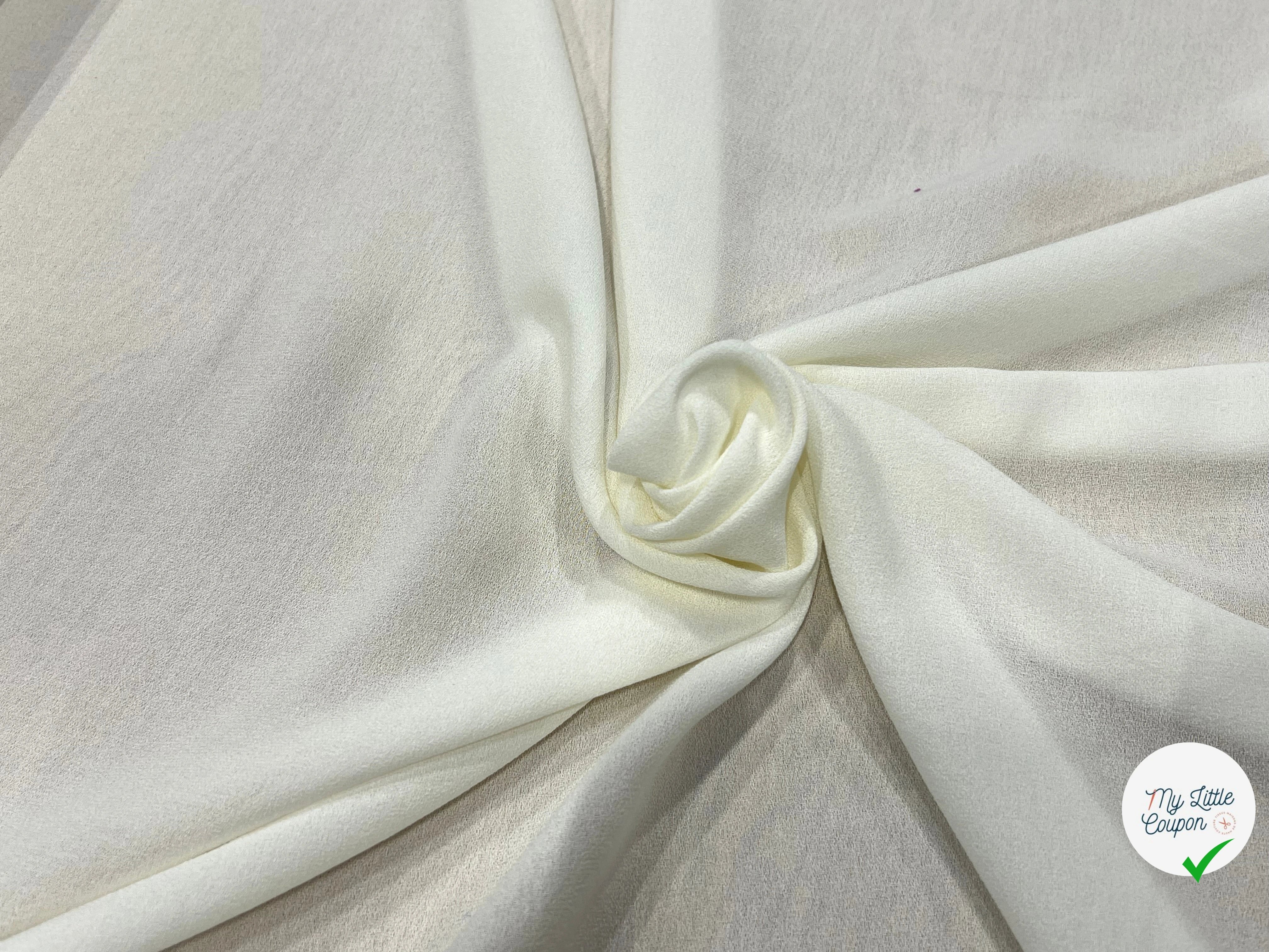 SUPERBE CREPE VISCOSE ÉCRU 100% VISCOSE - My Little Coupon
