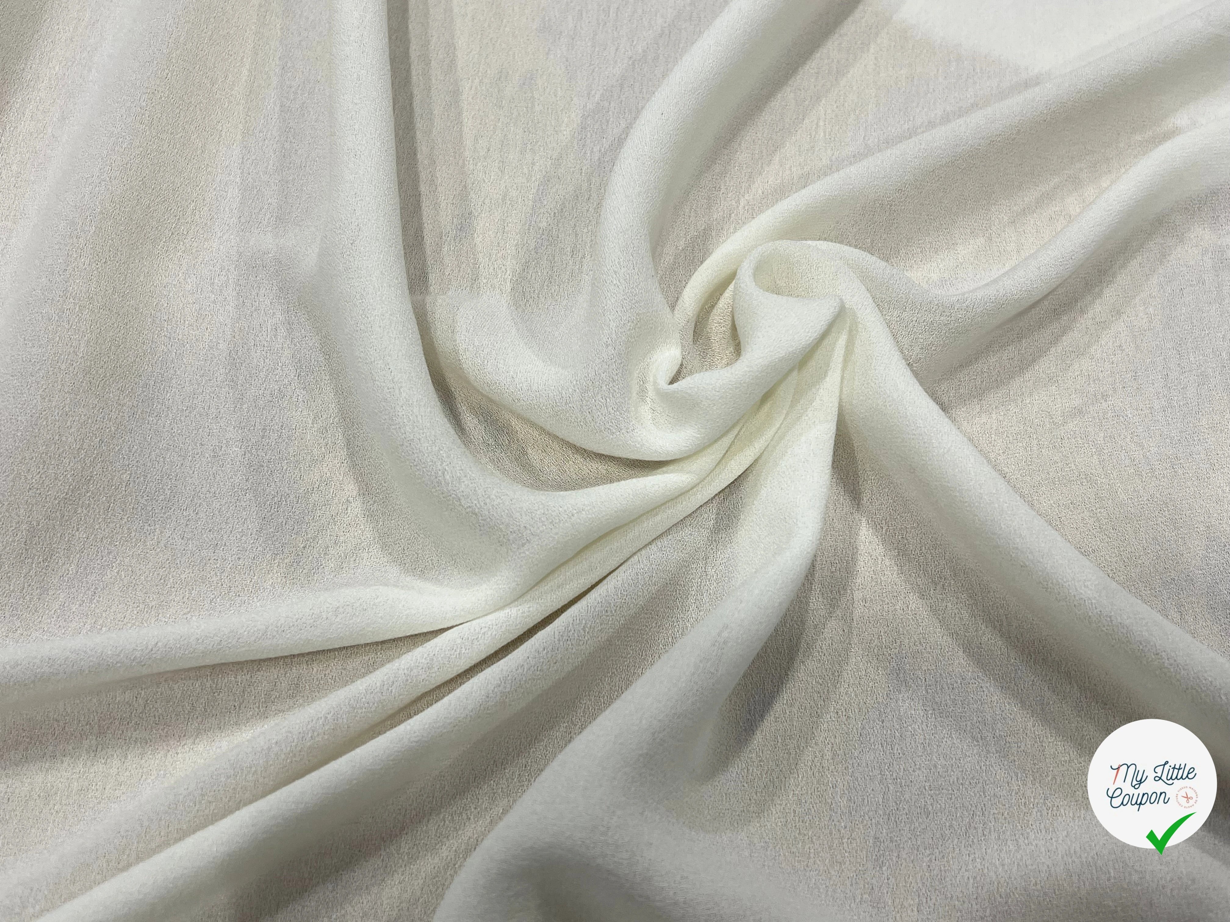 SUPERBE CREPE VISCOSE ÉCRU 100% VISCOSE - My Little Coupon