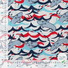 SWEAT FRENCH TERRY IMPRIMÉ REQUINS FOND ÉCRU - My Little Coupon