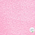 SWEAT FRENCH TERRY PAILLETÉ IMPRIMÉ CŒURS FOND POUDRÉ - My Little Coupon