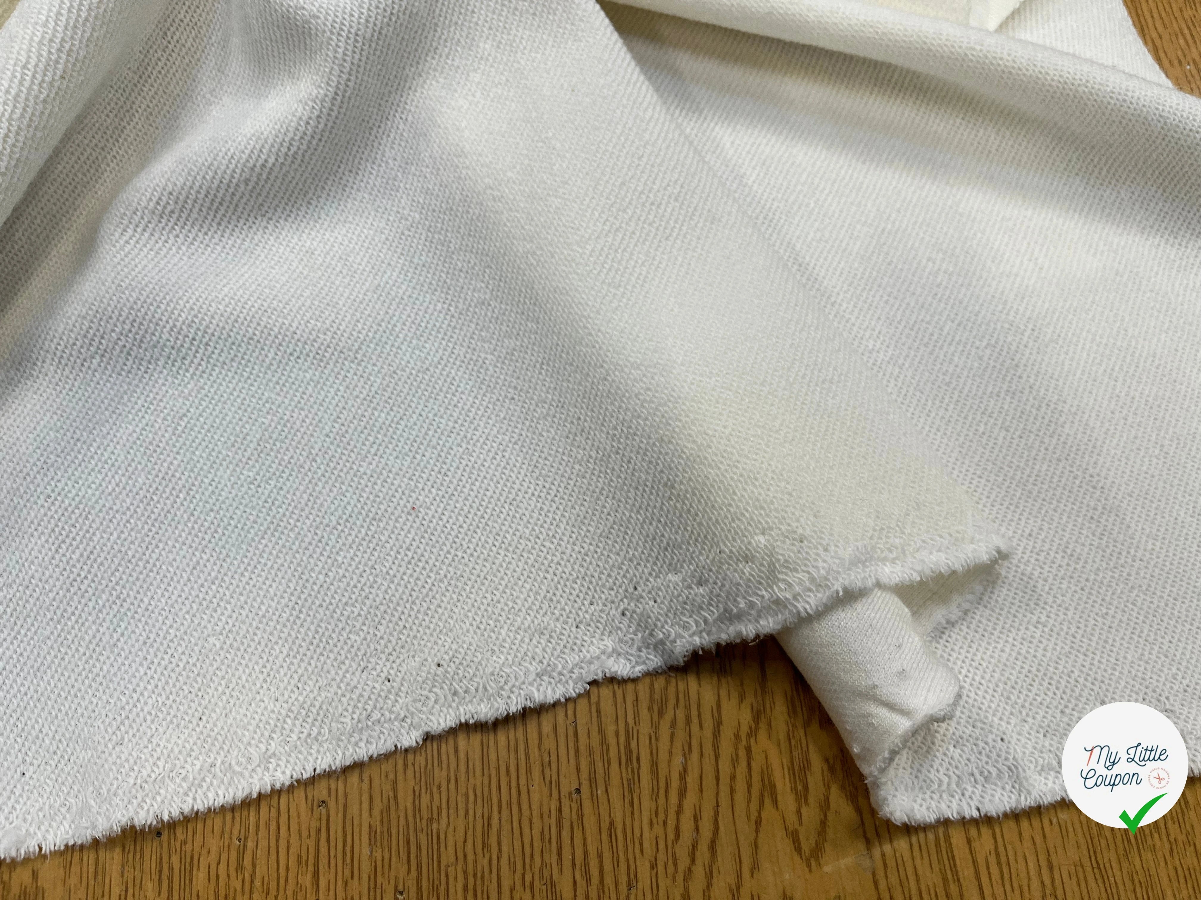 SWEAT TECHNIQUE GRANDE LAIZE 214CM BLANC COTON - My Little Coupon