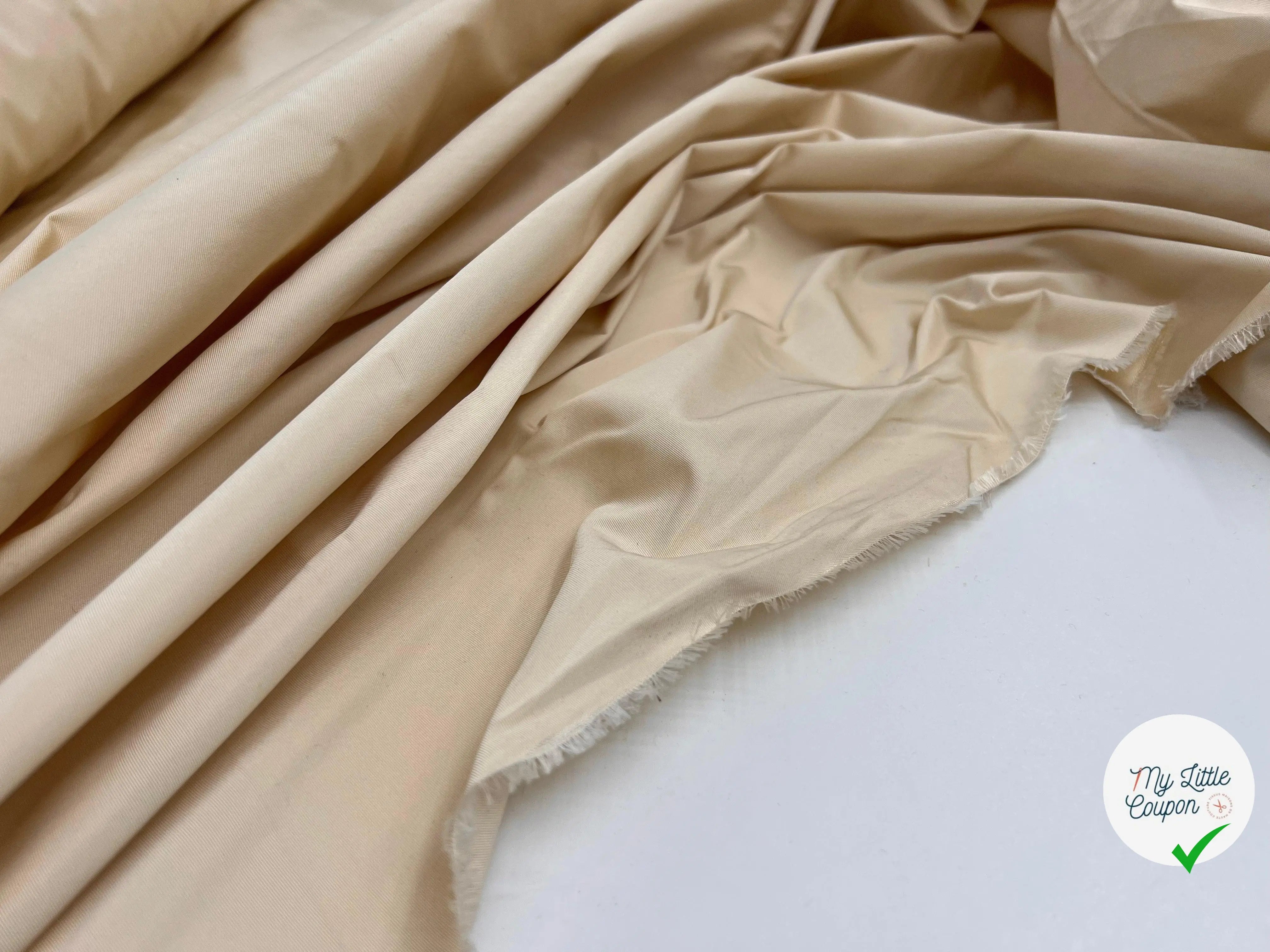 TAFFETAS CARAMEL LACTÉ - My Little Coupon - tissu - coudre
