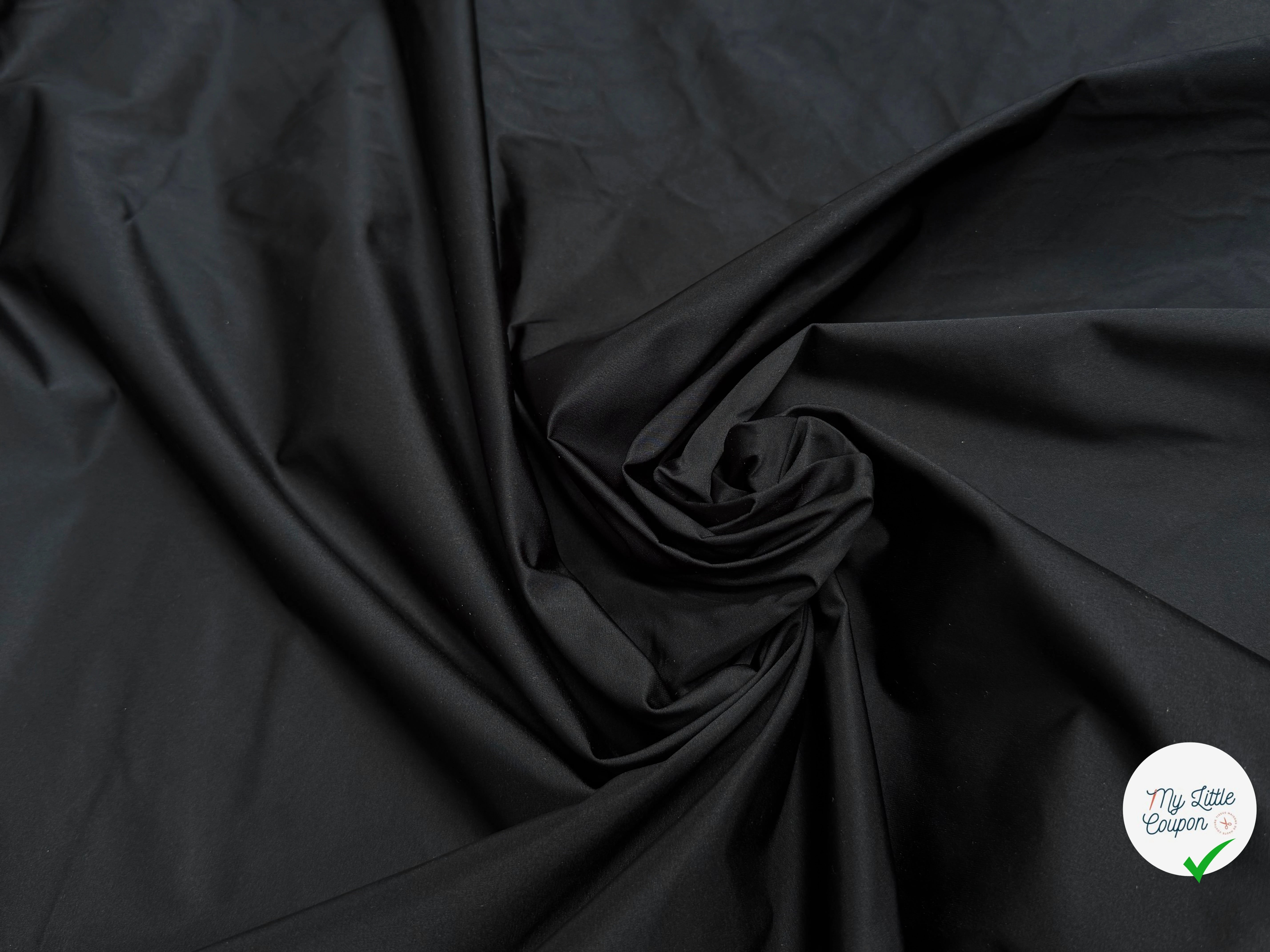 TAFFETAS LOURD CRAQUANT BEAU TOUCHER NOIR - My Little Coupon