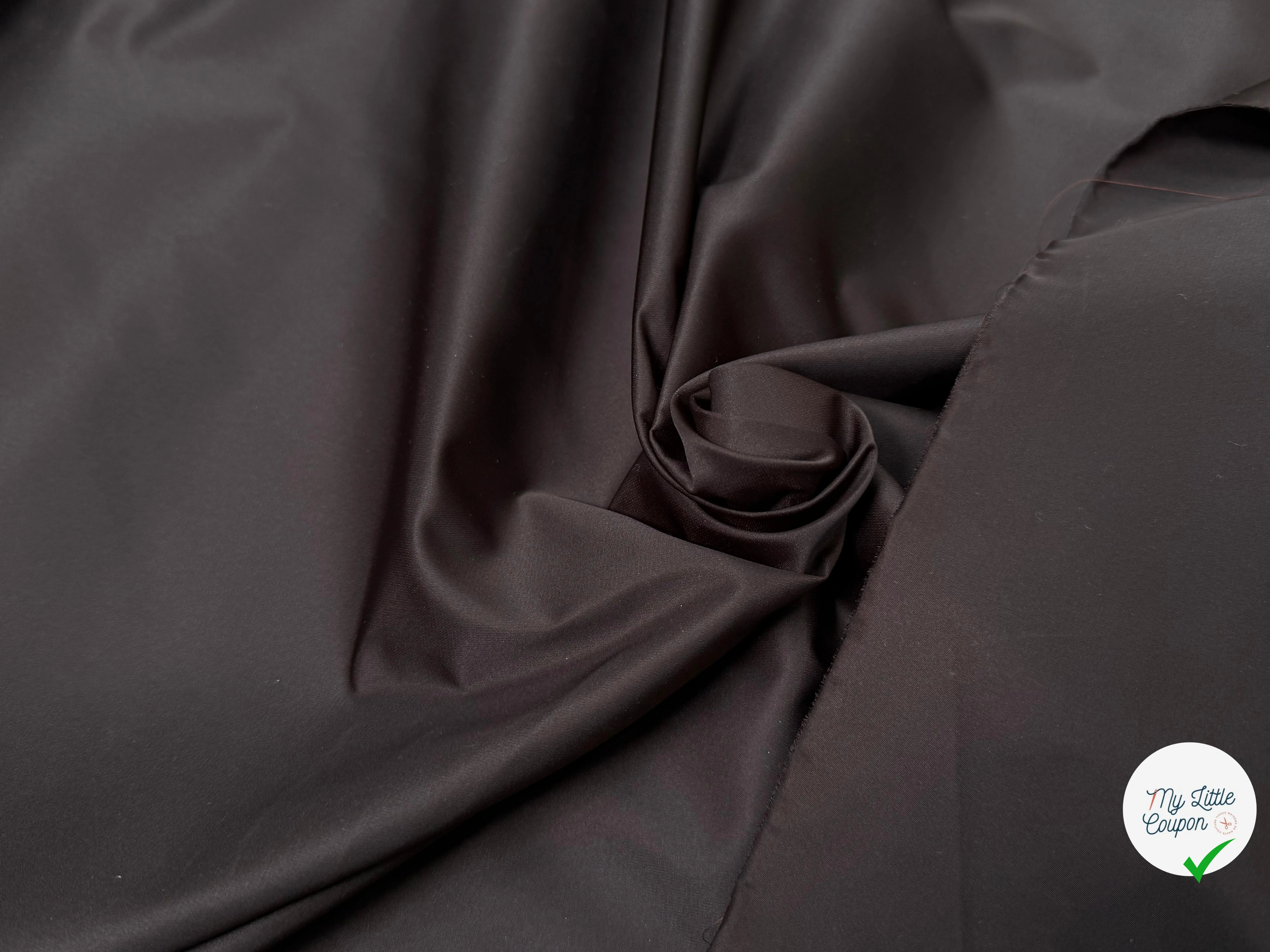 TAFFETAS LOURD SUPERBE TOUCHER MARRON FONCÉ - My Little Coupon