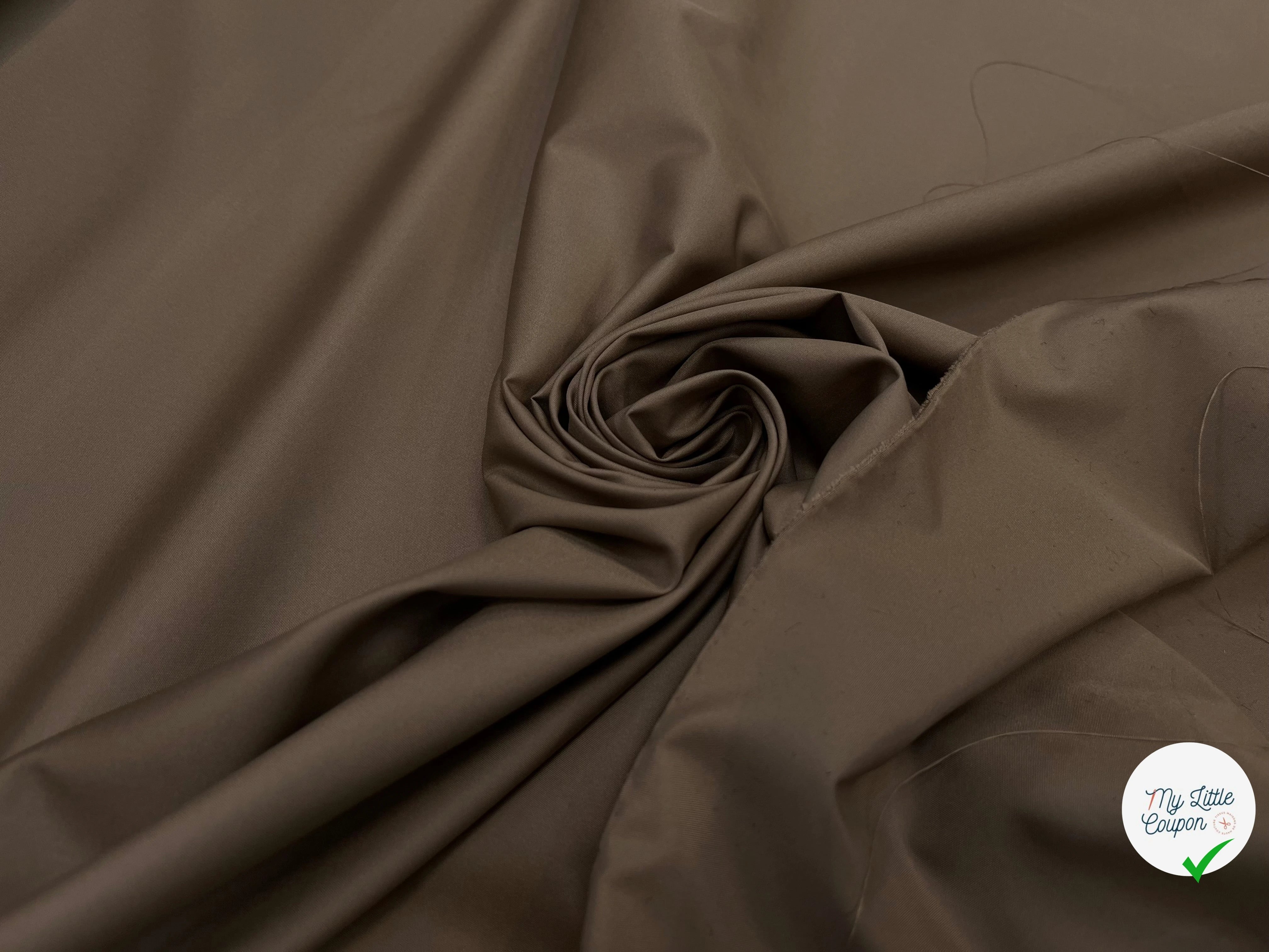 TAFFETAS UNI SABLE FONCÉ - My Little Coupon