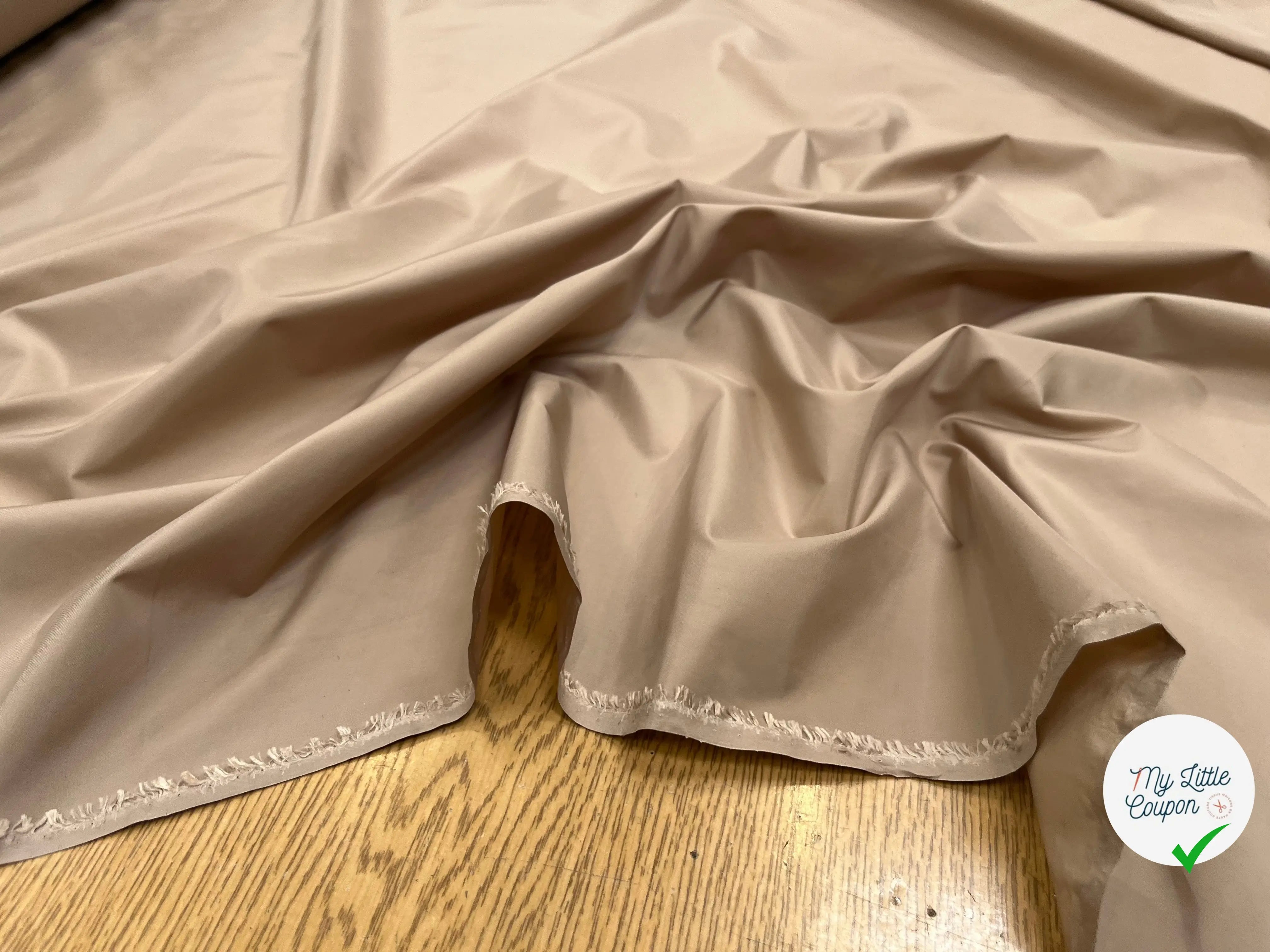 TAFFETAS VYNIL VETEMENT DE PLUIE MARRON BEIGE CHAIR - My Little Coupon